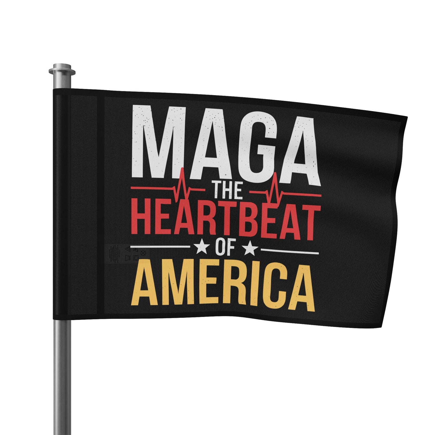 MAGA THE HEARTBEAT OF AMERICAN Flag