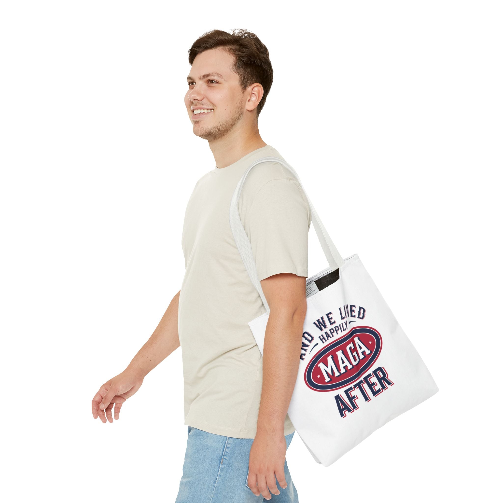 AND WE LIVED HAPPILY MAGA AFTER Tote Bag (AOP)