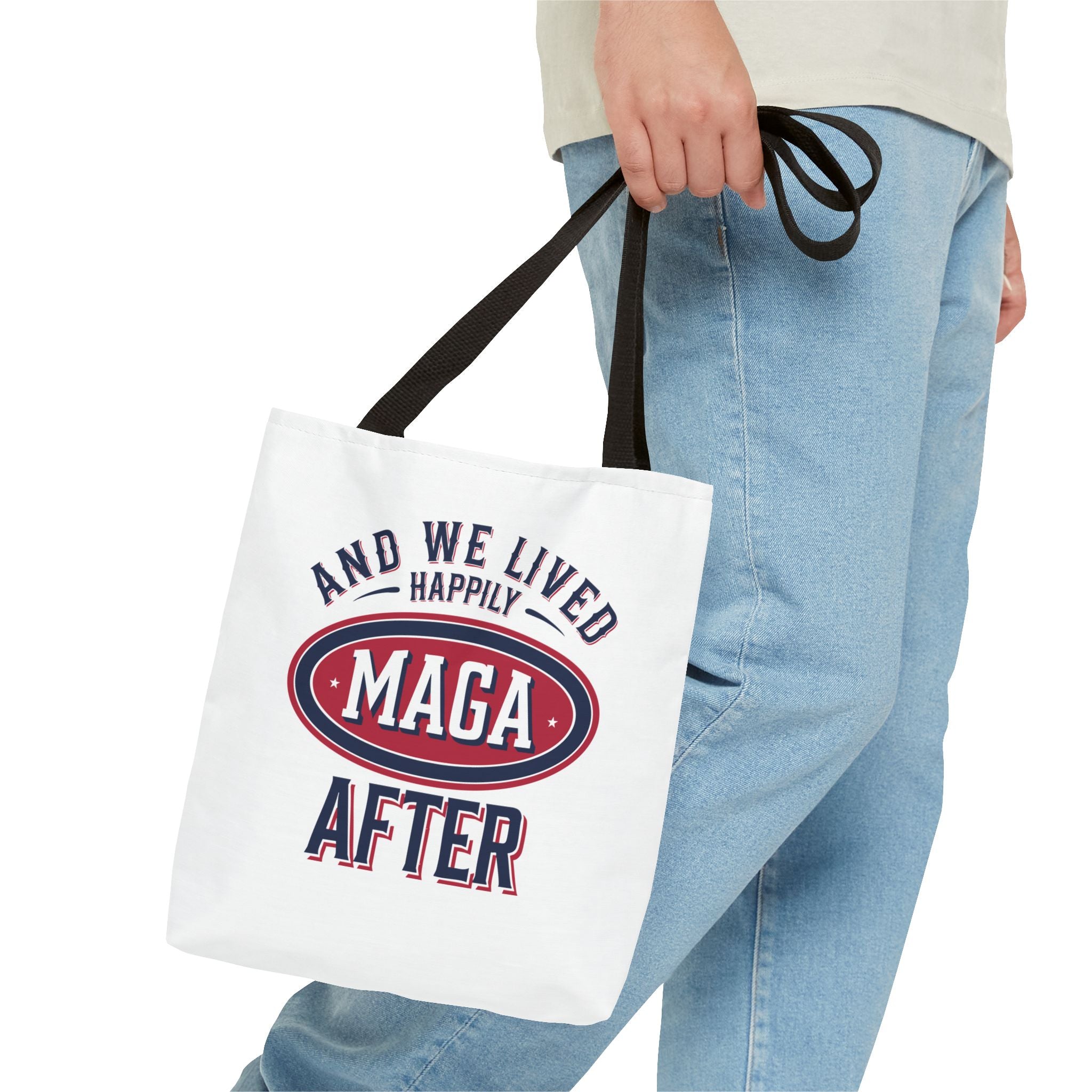 AND WE LIVED HAPPILY MAGA AFTER Tote Bag (AOP)