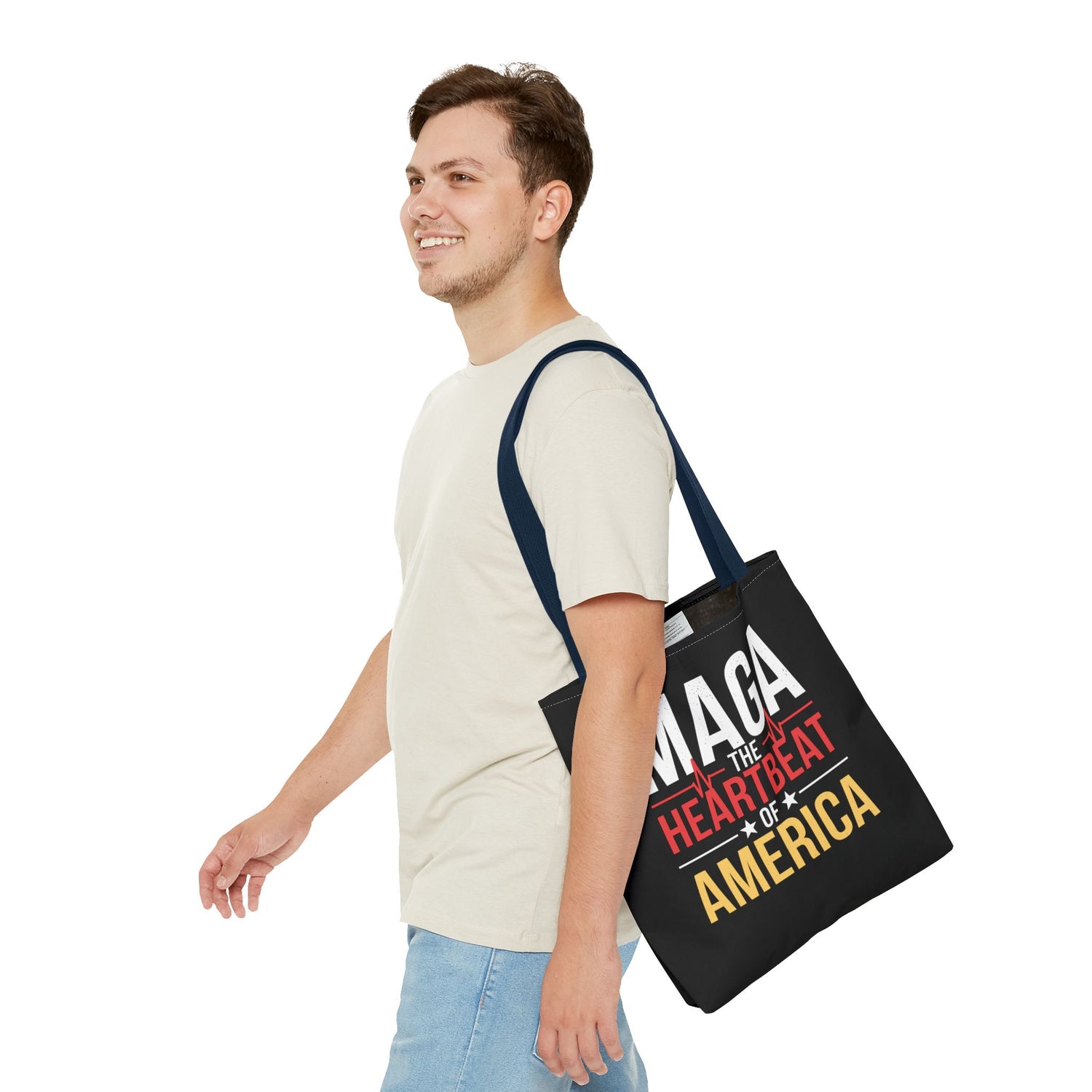 MAGA THE HEARTBEAT OF AMERICA Tote Bag (AOP)