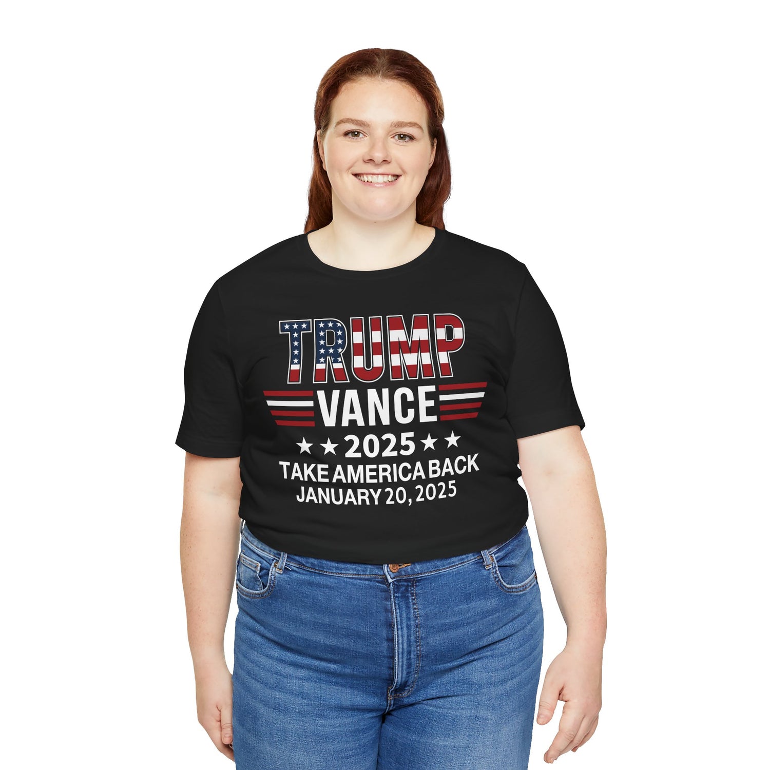 TRUMP VANCE TAKE AMERICA BACK 2025 COMMEMORATIVE INAUGURATION Unisex Jersey Short Sleeve Tee