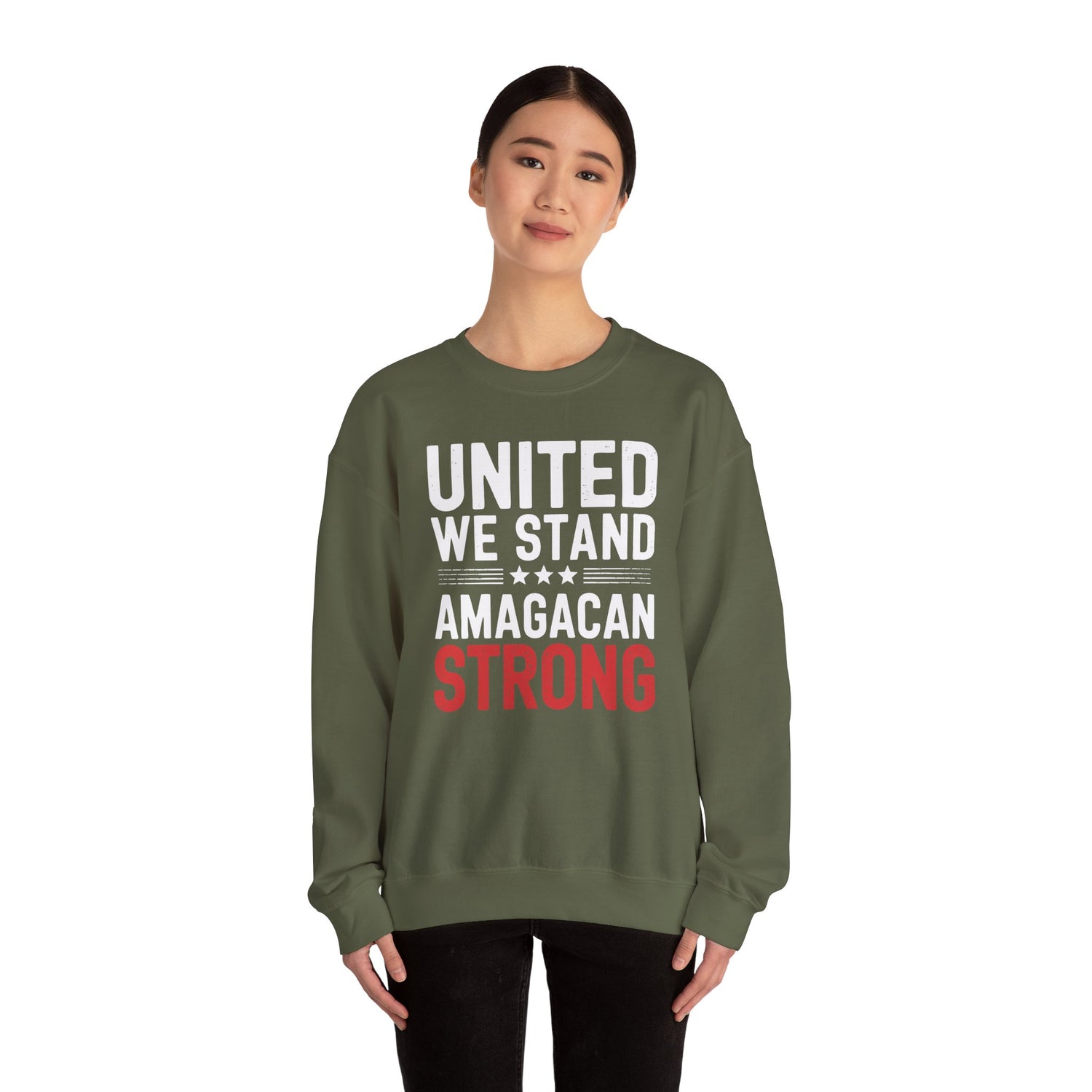 UNITED WE STAND AMAGACAN STRONG Unisex Heavy Blend™ Crewneck Sweatshirt