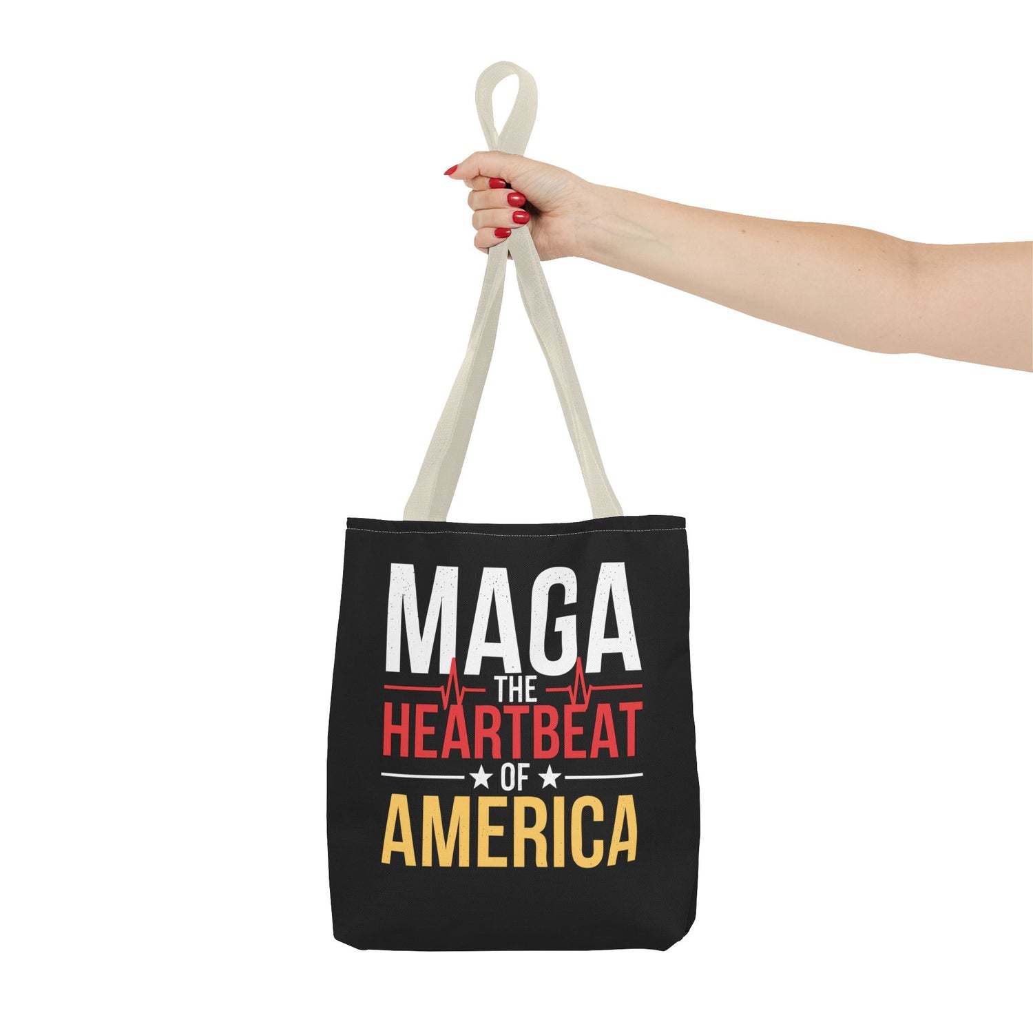 MAGA THE HEARTBEAT OF AMERICA Tote Bag (AOP)