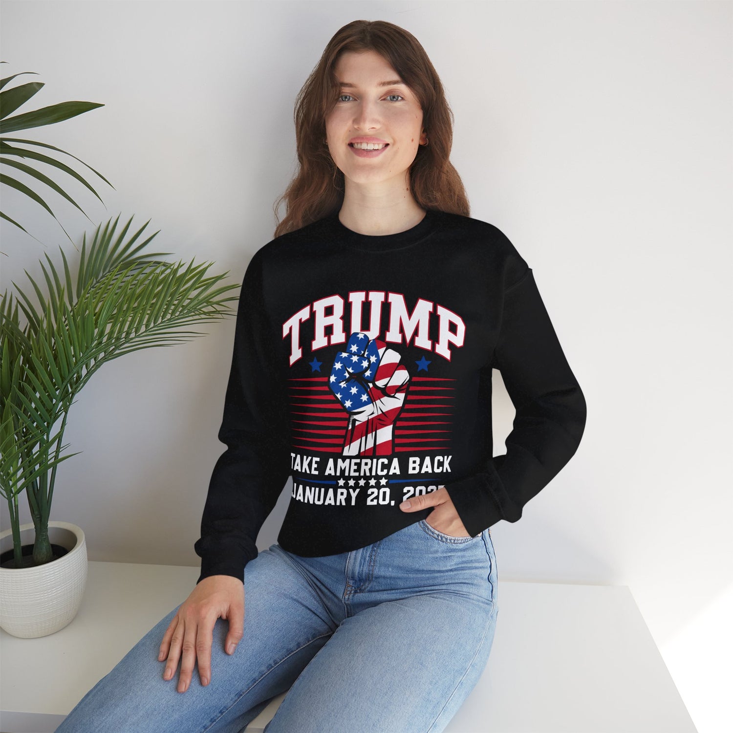 TRUMP TAKE AMERICA BACK JANUARY 2025 INAUGURATION Unisex Heavy Blend™ Crewneck Sweatshirt