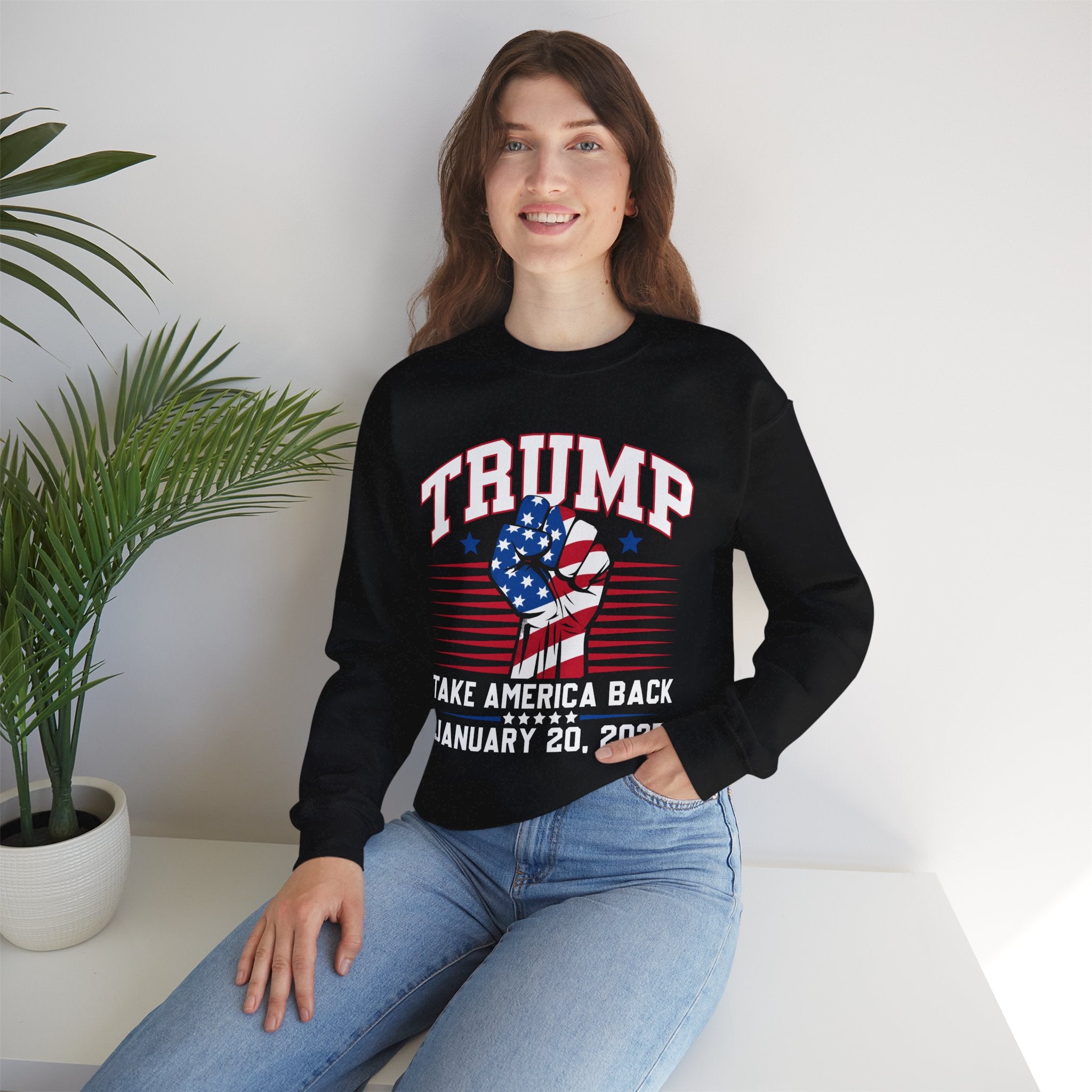 TRUMP TAKE AMERICA BACK JANUARY 2025 INAUGURATION Unisex Heavy Blend™ Crewneck Sweatshirt
