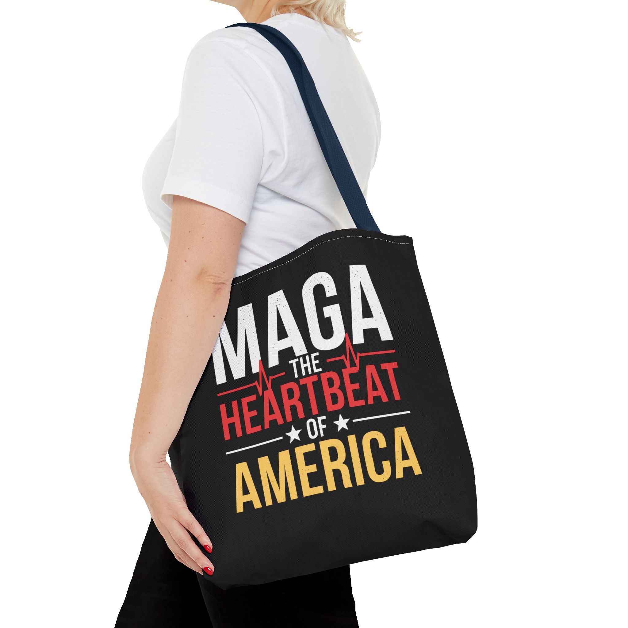 MAGA THE HEARTBEAT OF AMERICA Tote Bag (AOP)