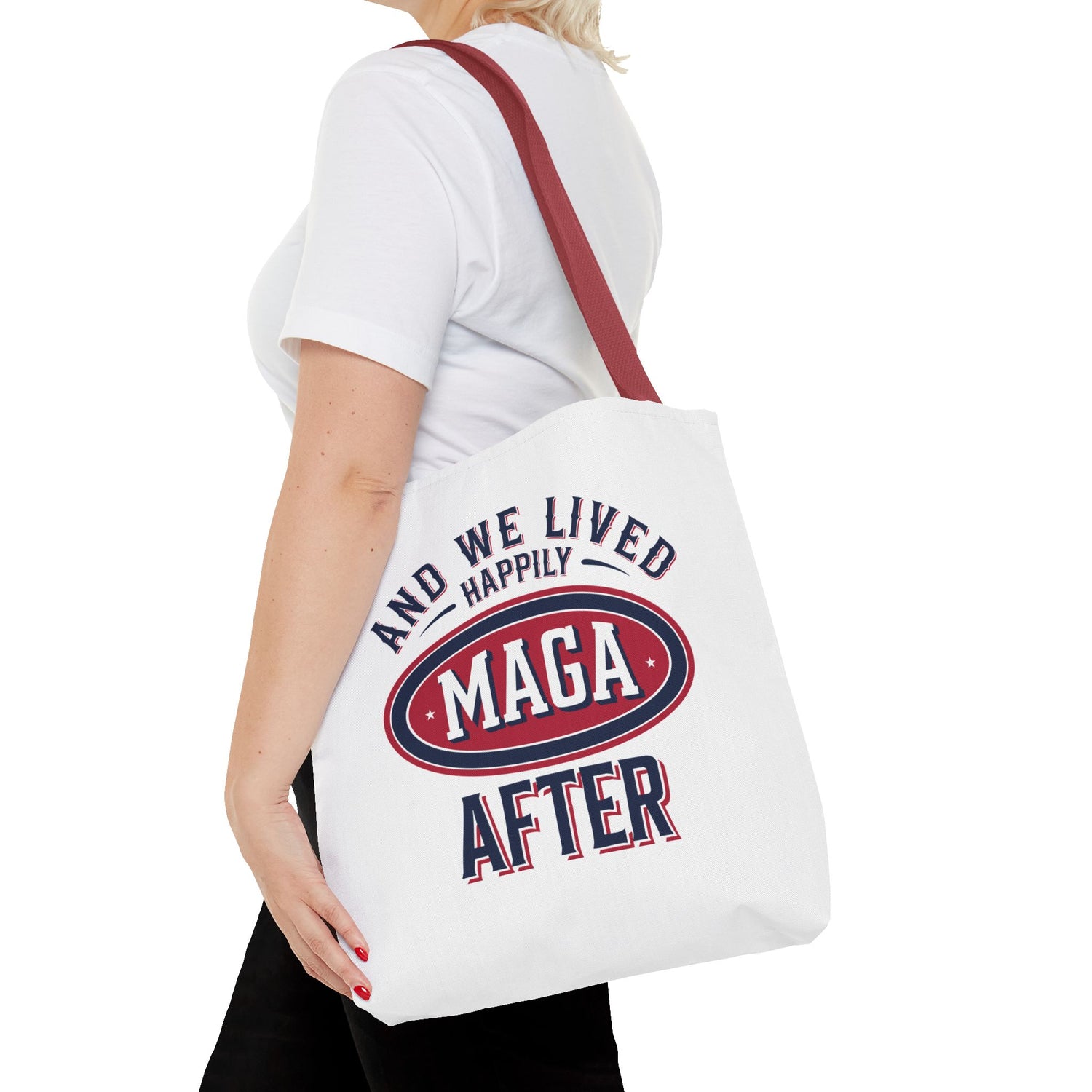 AND WE LIVED HAPPILY MAGA AFTER Tote Bag (AOP)
