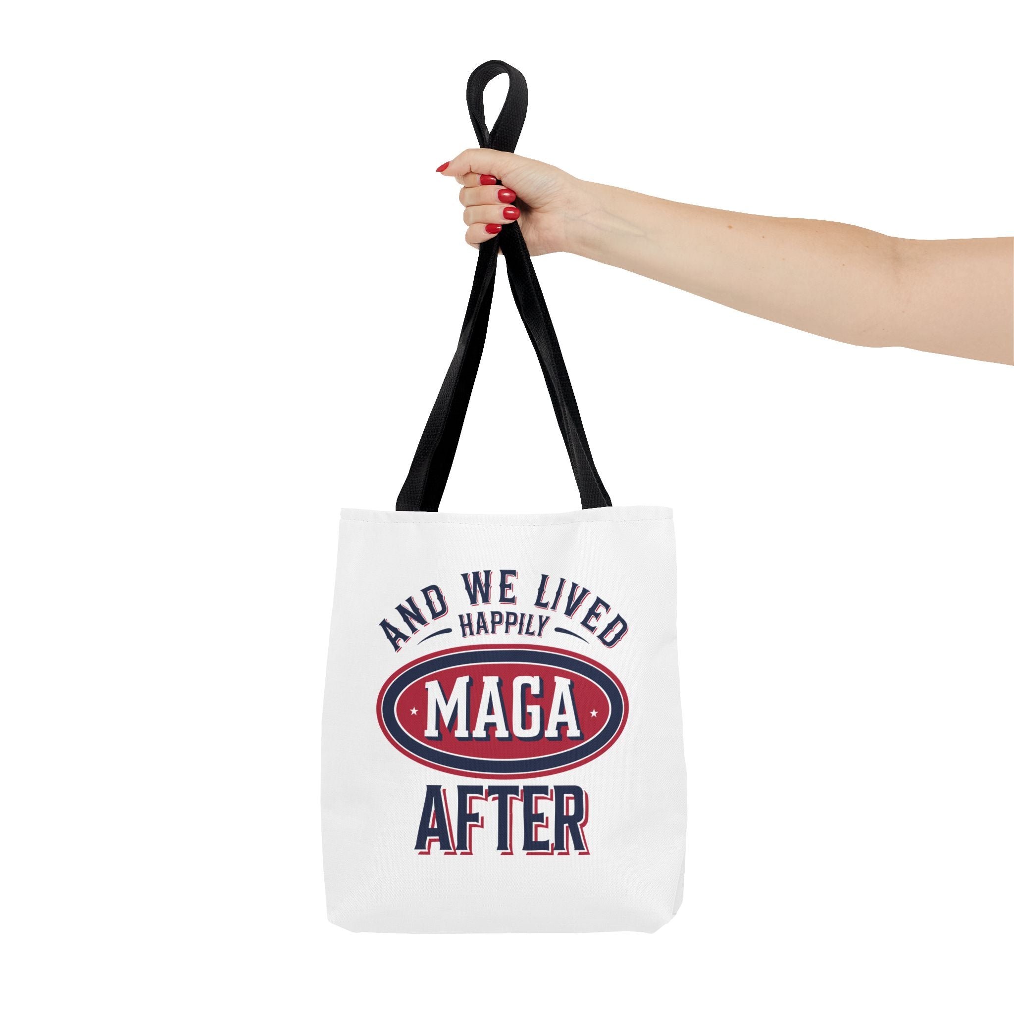 AND WE LIVED HAPPILY MAGA AFTER Tote Bag (AOP)