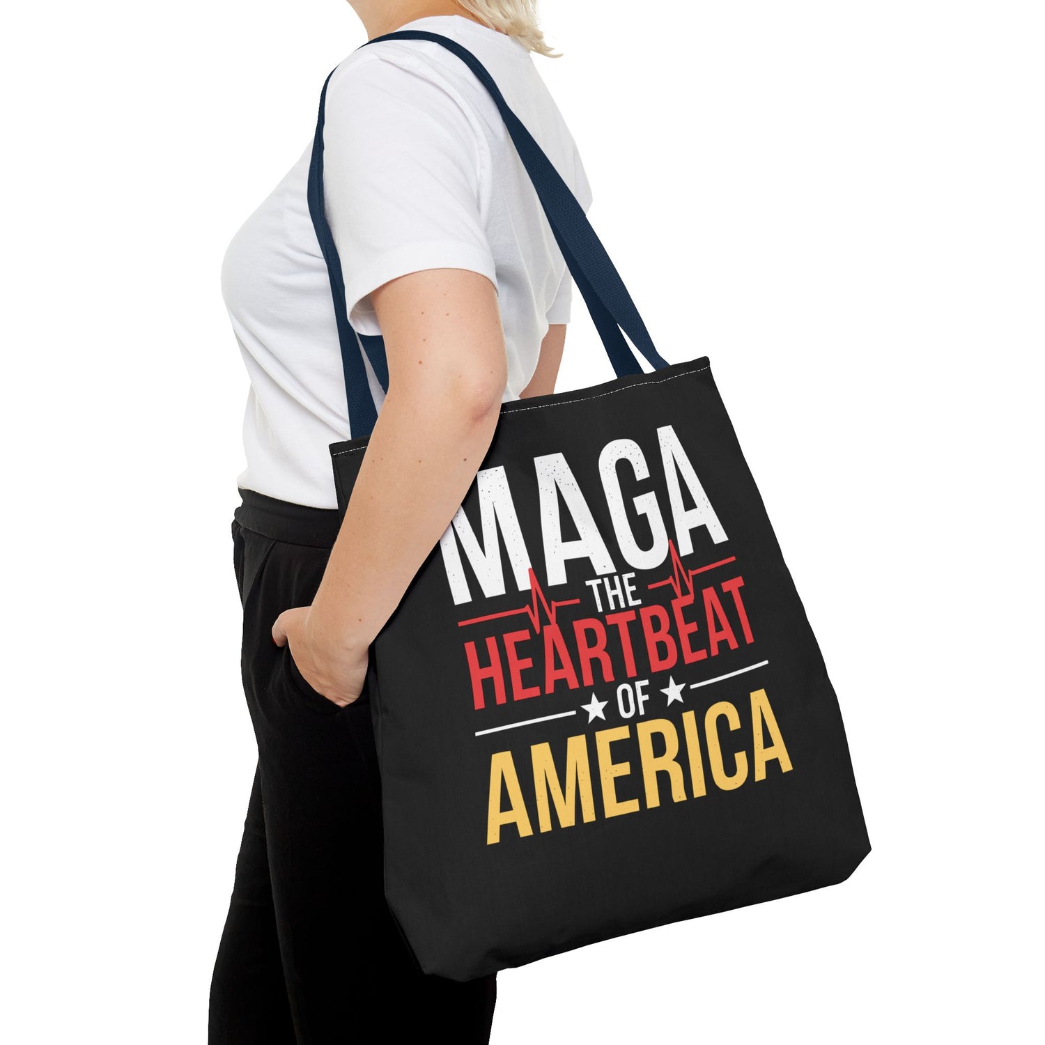 MAGA THE HEARTBEAT OF AMERICA Tote Bag (AOP)