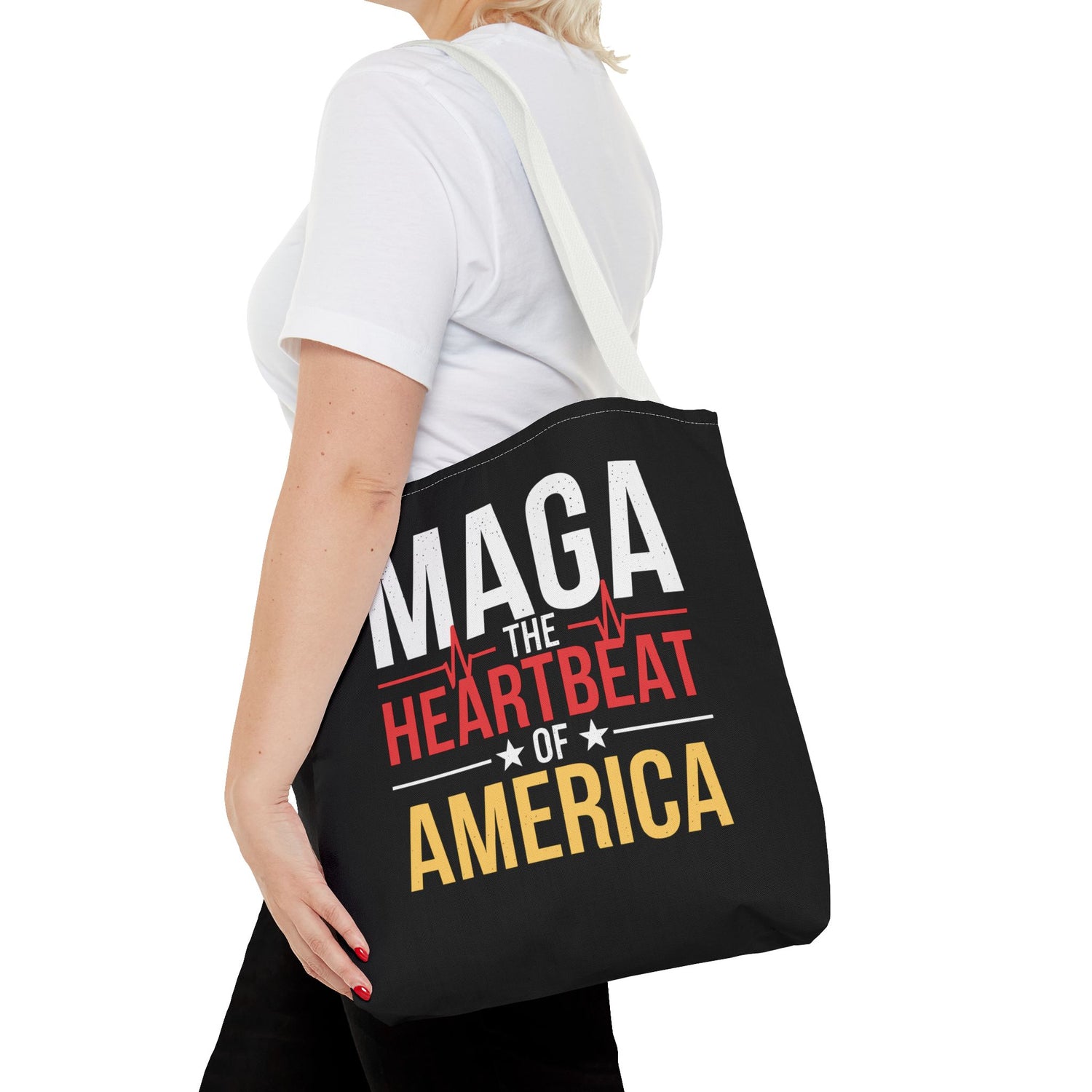MAGA THE HEARTBEAT OF AMERICA Tote Bag (AOP)