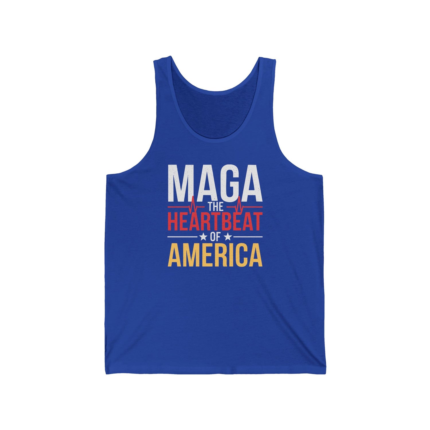 MAGA-THE HEARTBEAT OF AMERICA Unisex Jersey Tank