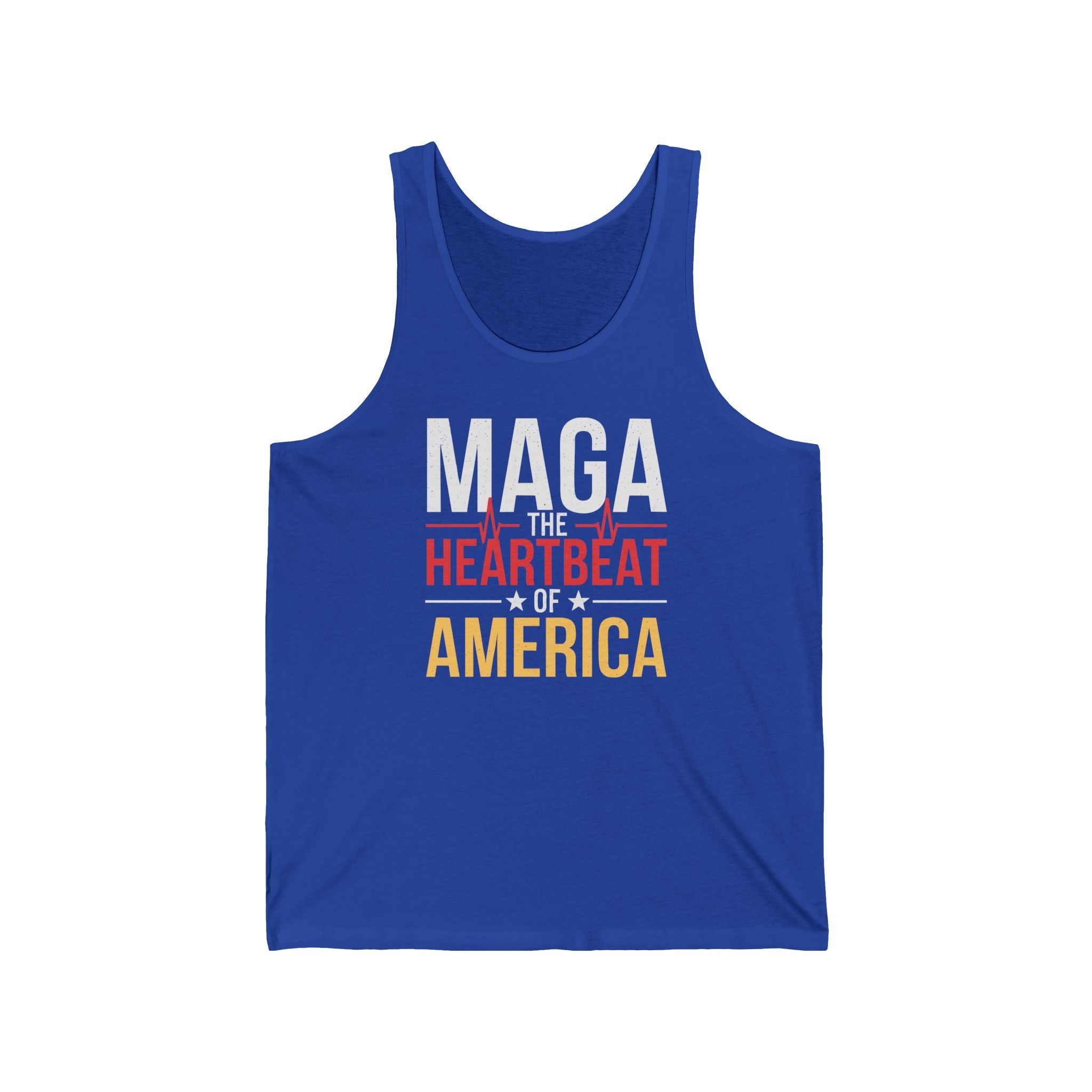 MAGA-THE HEARTBEAT OF AMERICA Unisex Jersey Tank