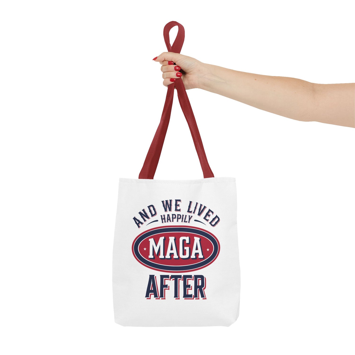 AND WE LIVED HAPPILY MAGA AFTER Tote Bag (AOP)