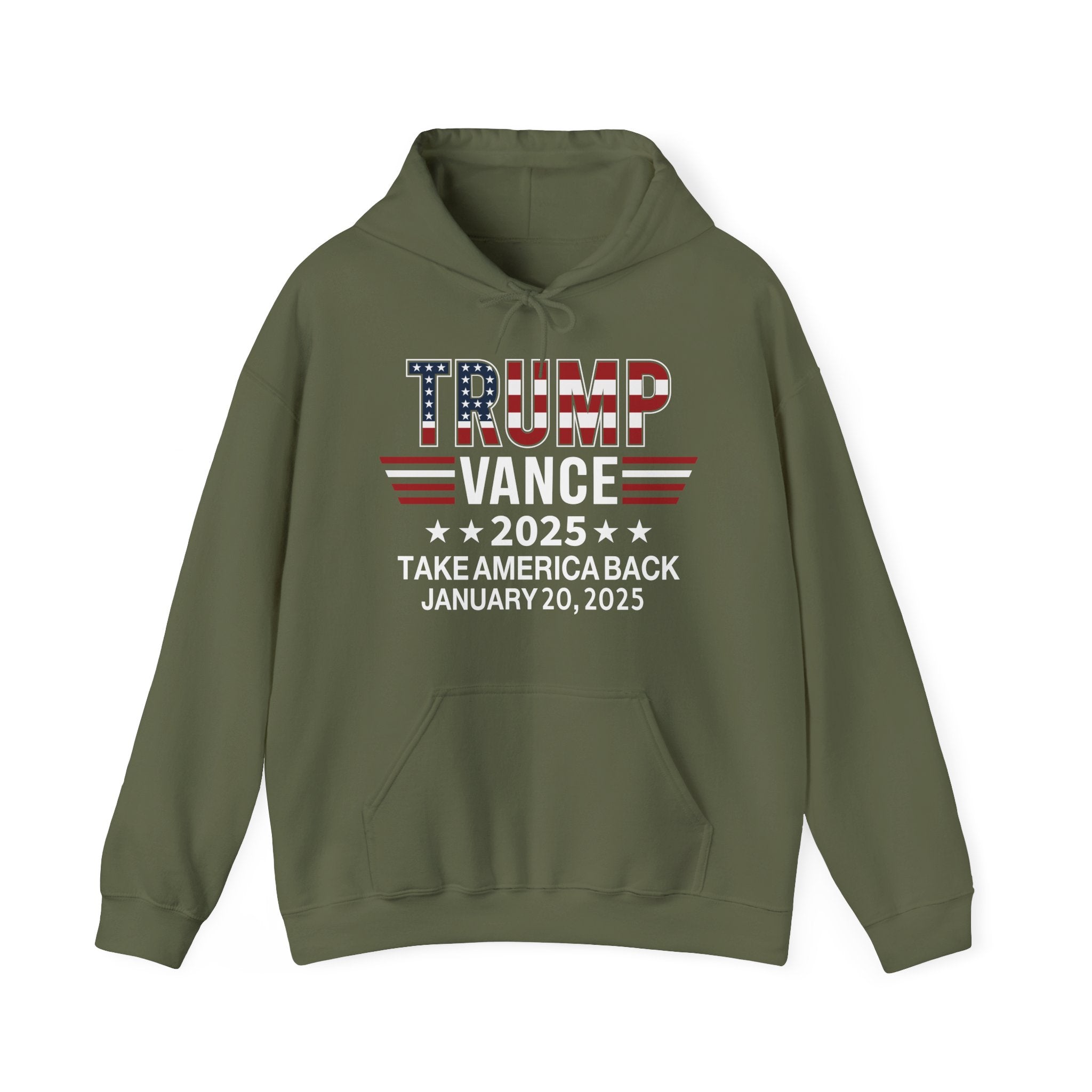 TRUMP VANCE TAKE AMERICA BACK 2025 INAUGURATION MEN WOMEN Unisex Heavy Blend™ Hooded Sweatshirt