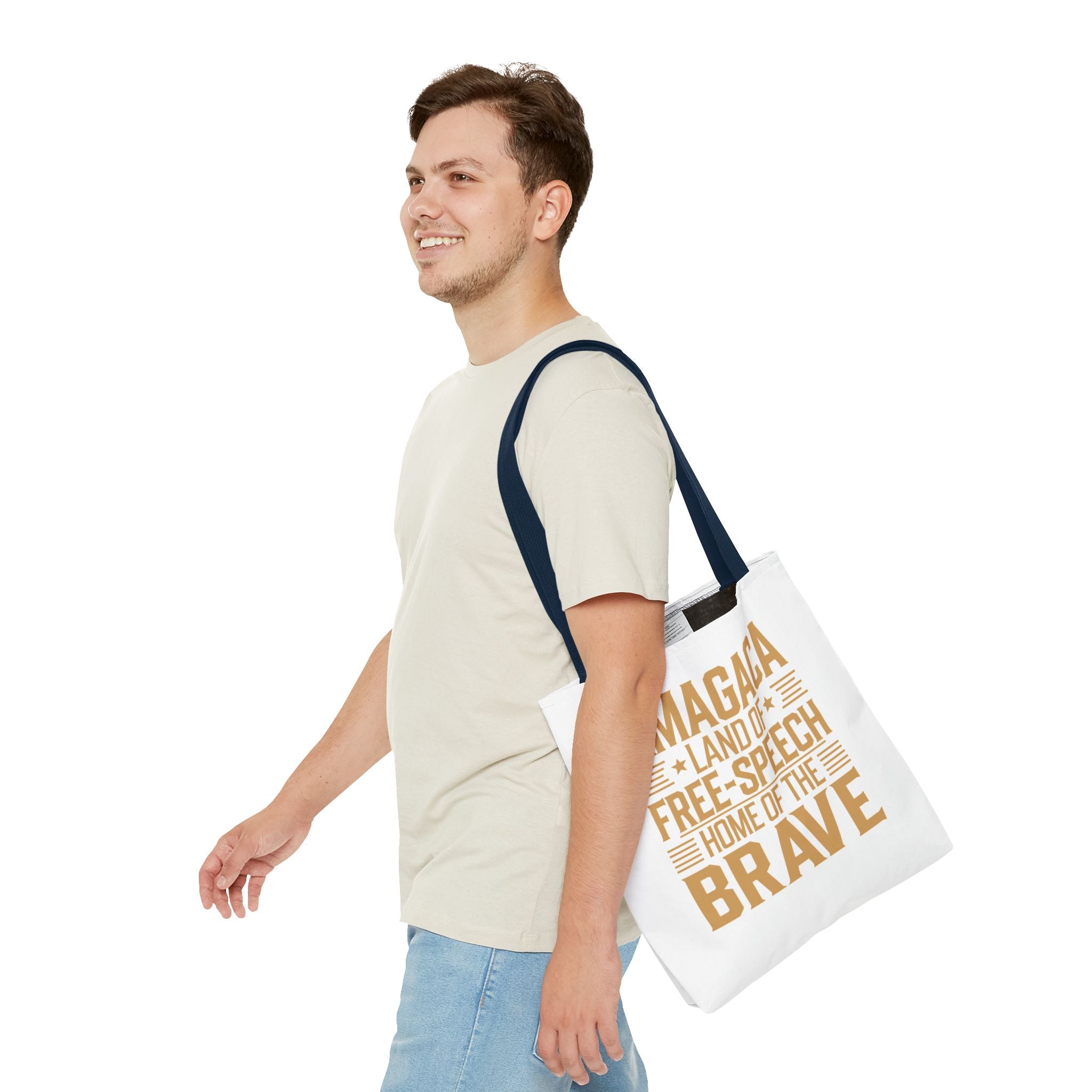 AMAGACA-LAND OF FREE SPEECH AND HOME OF TEH BRAVE Tote Bag (AOP)