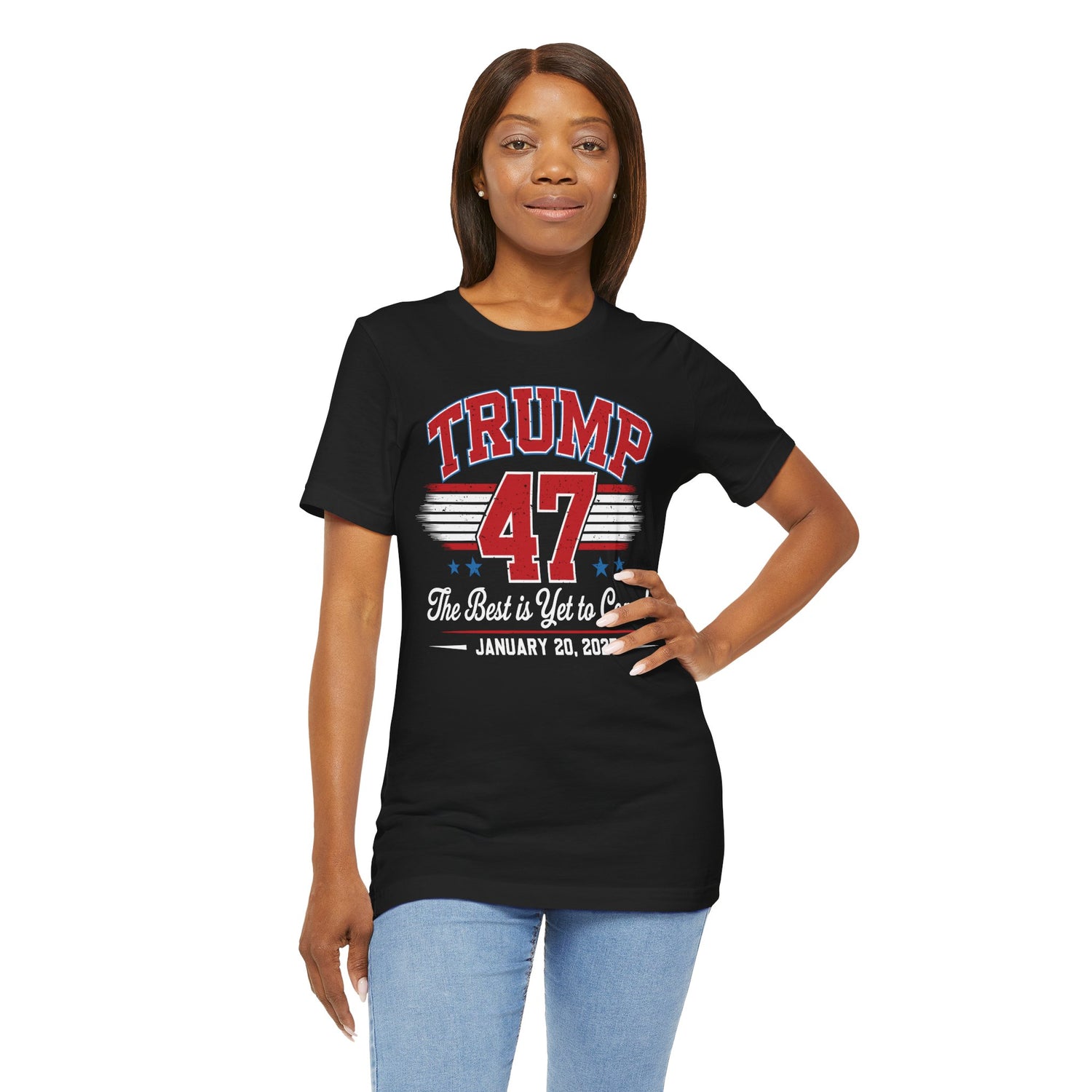 TRUMP THE BEST IS YET TO COME-COMMEMORATIVE INAUGURATION Unisex Jersey Short Sleeve Tee