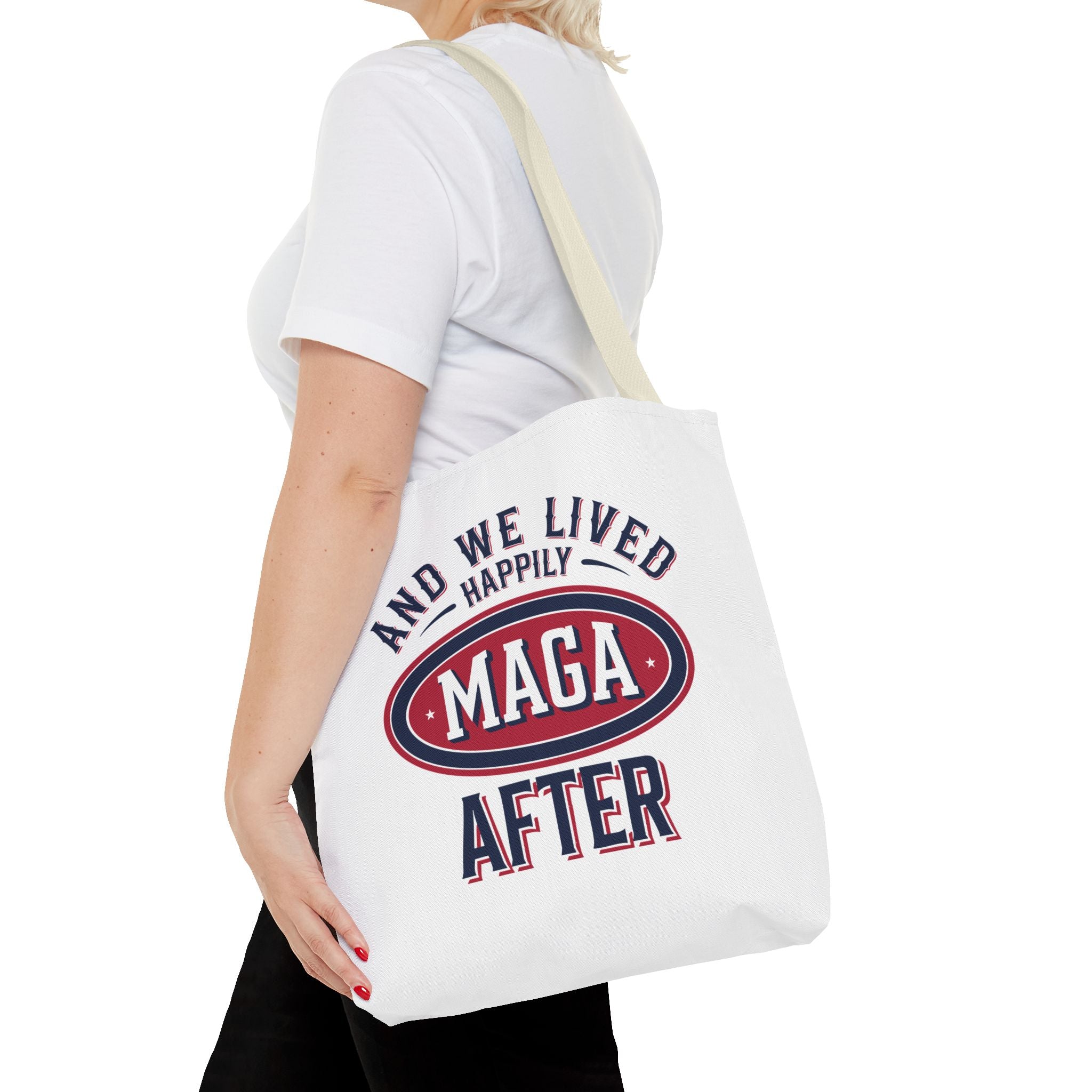 AND WE LIVED HAPPILY MAGA AFTER Tote Bag (AOP)