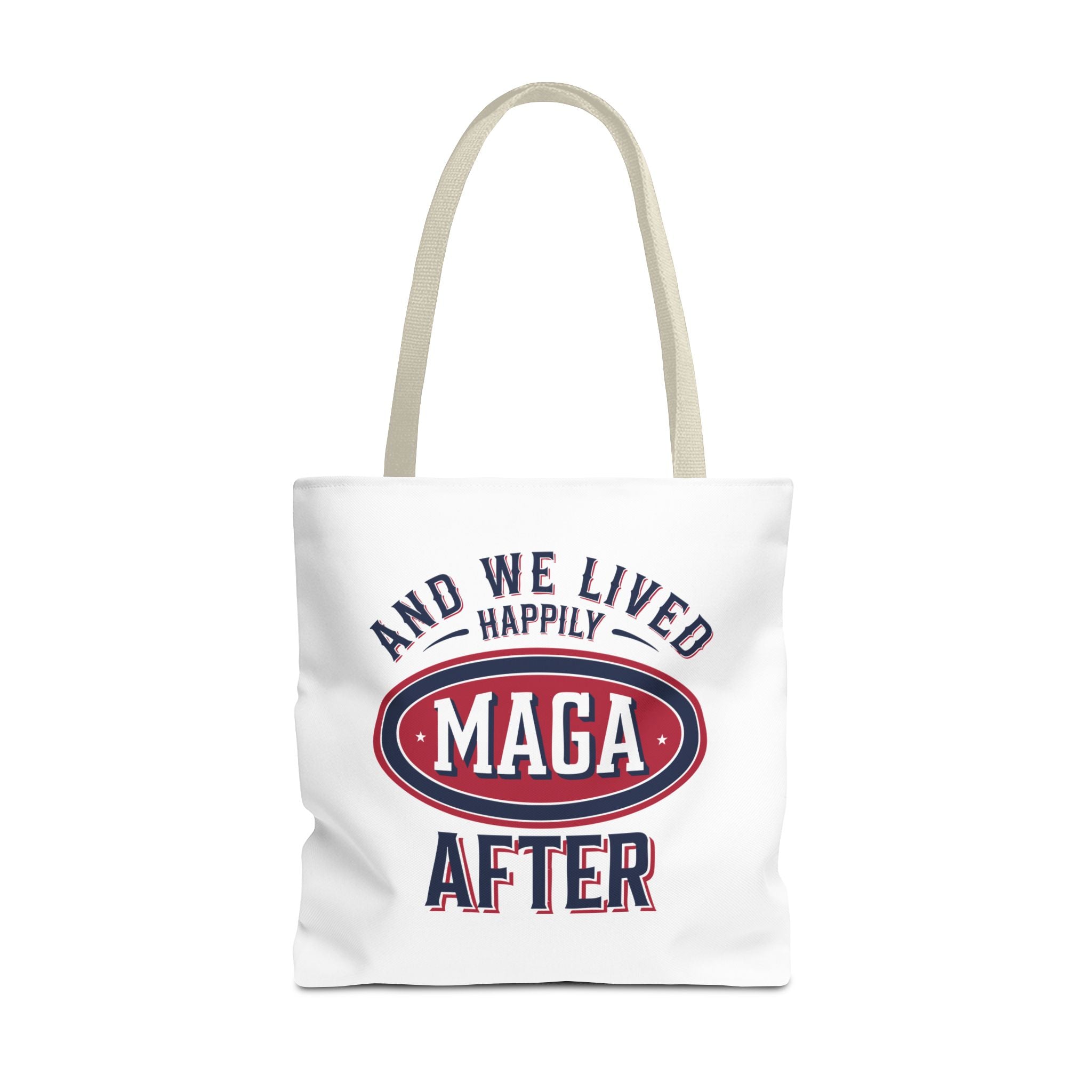 AND WE LIVED HAPPILY MAGA AFTER Tote Bag (AOP)