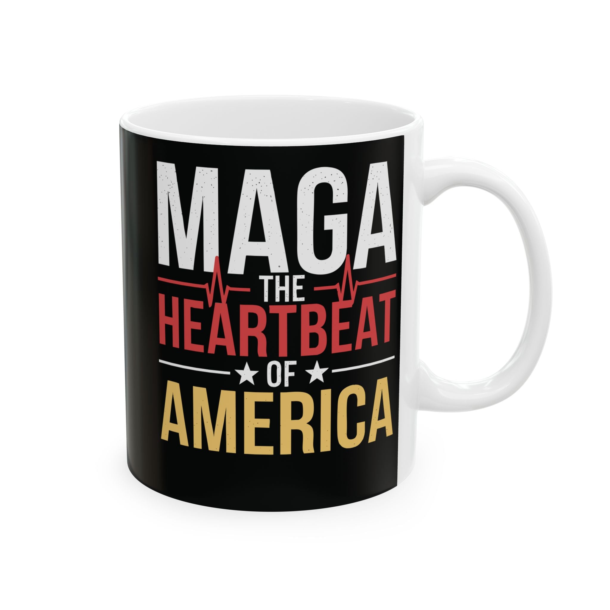 MAGA-THE HEARTBEAT OF AMERICA Ceramic Mug, (11oz, 15oz)