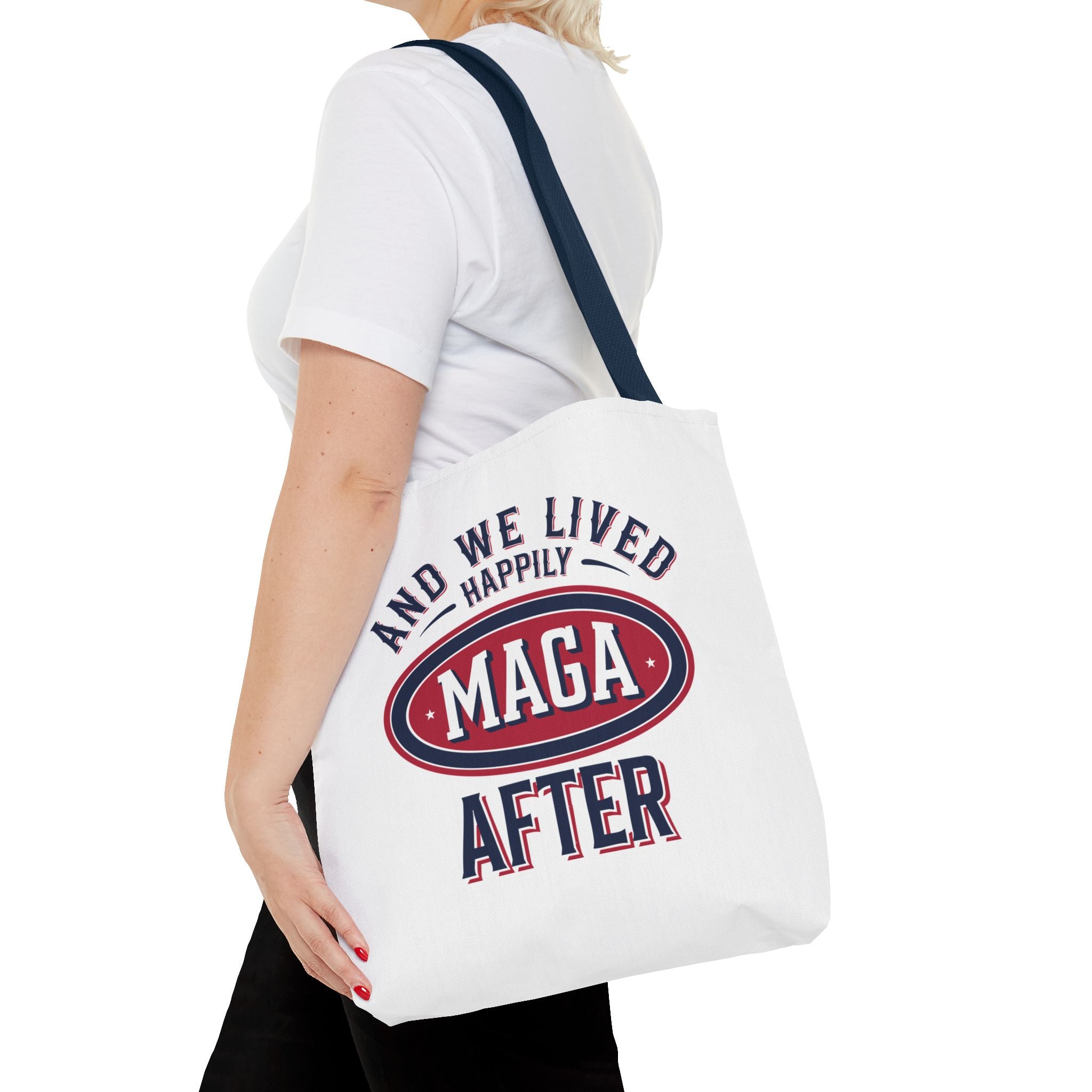AND WE LIVED HAPPILY MAGA AFTER Tote Bag (AOP)