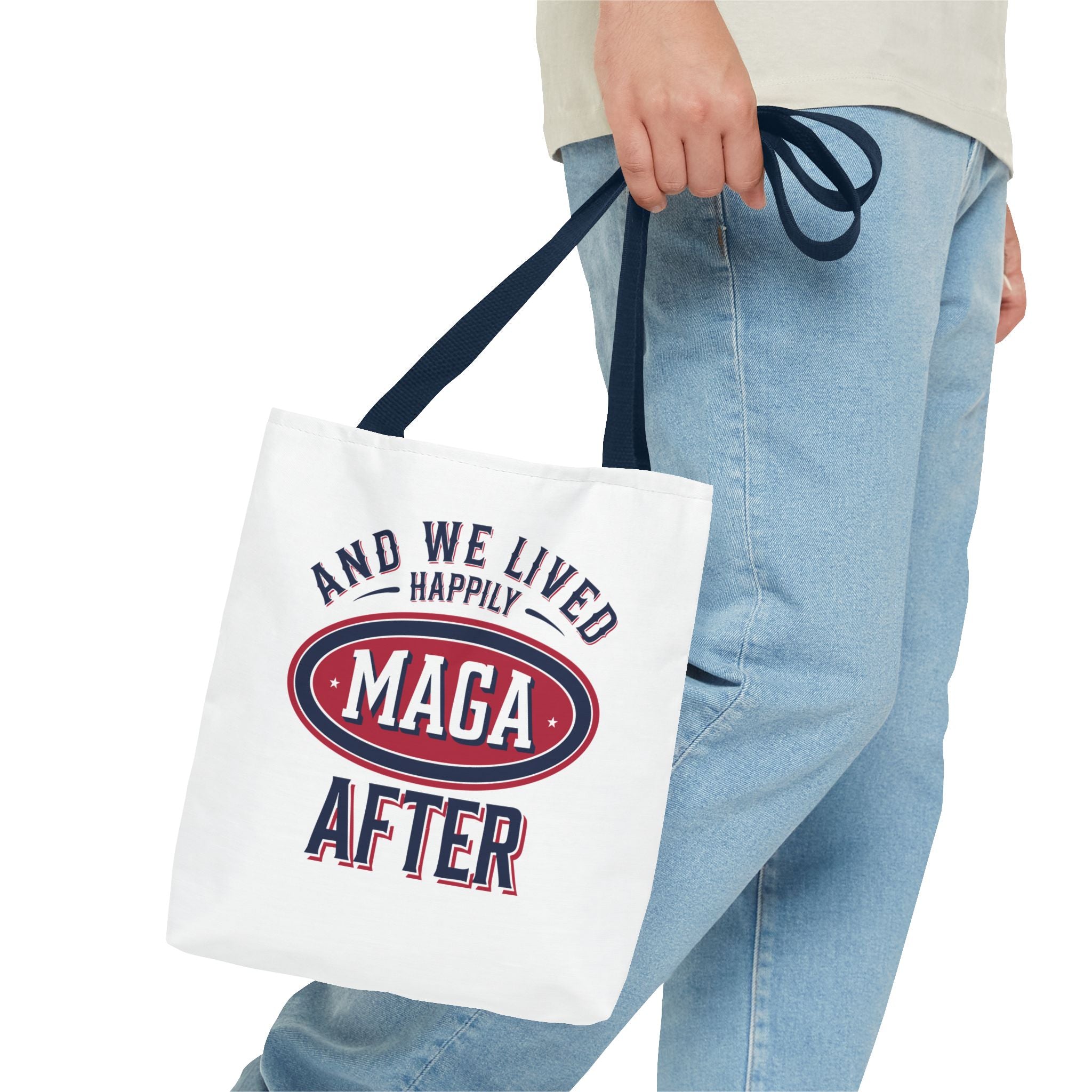 AND WE LIVED HAPPILY MAGA AFTER Tote Bag (AOP)
