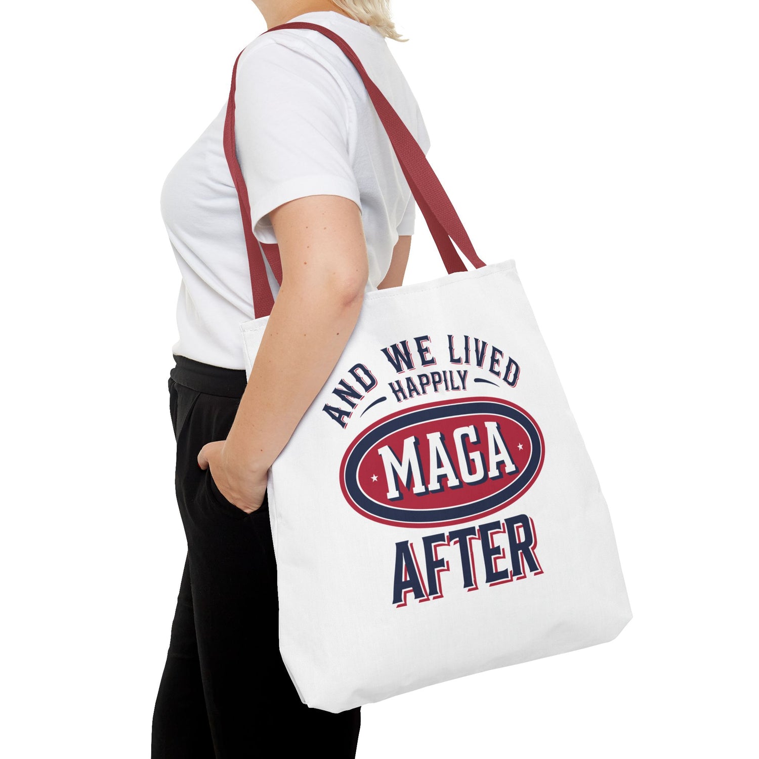 AND WE LIVED HAPPILY MAGA AFTER Tote Bag (AOP)