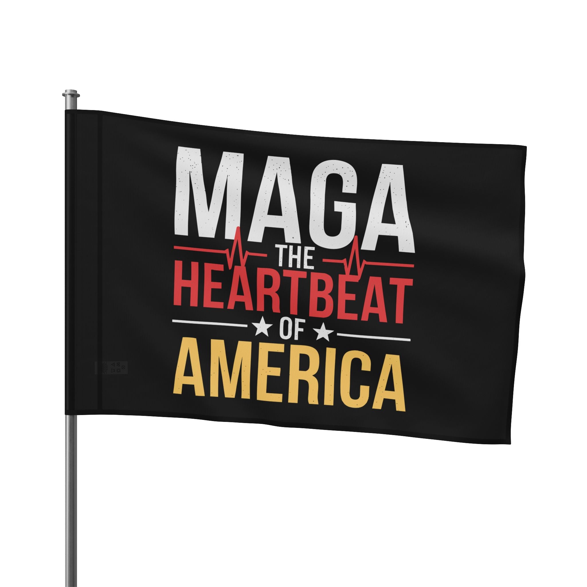 MAGA THE HEARTBEAT OF AMERICAN Flag