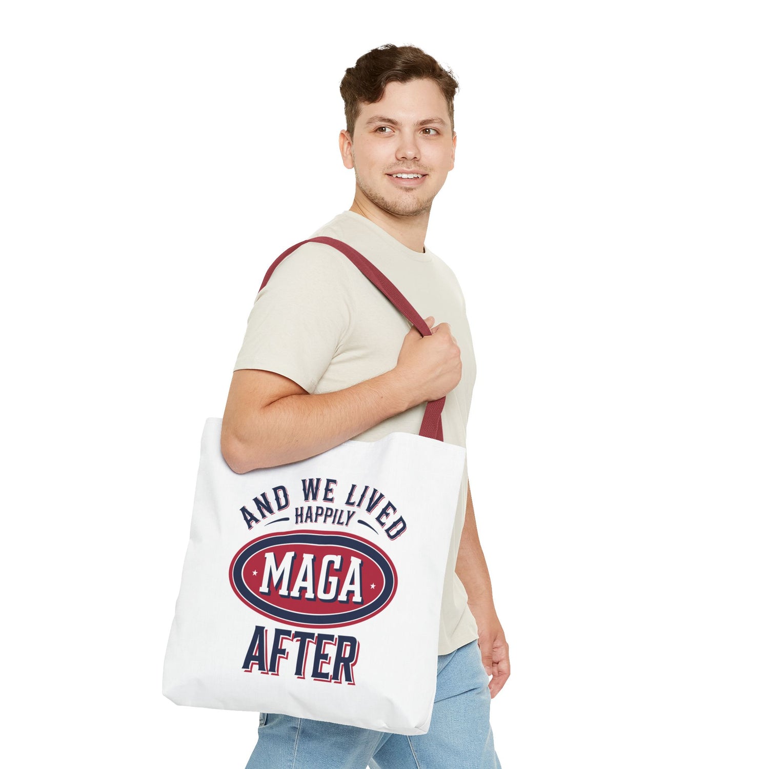 AND WE LIVED HAPPILY MAGA AFTER Tote Bag (AOP)
