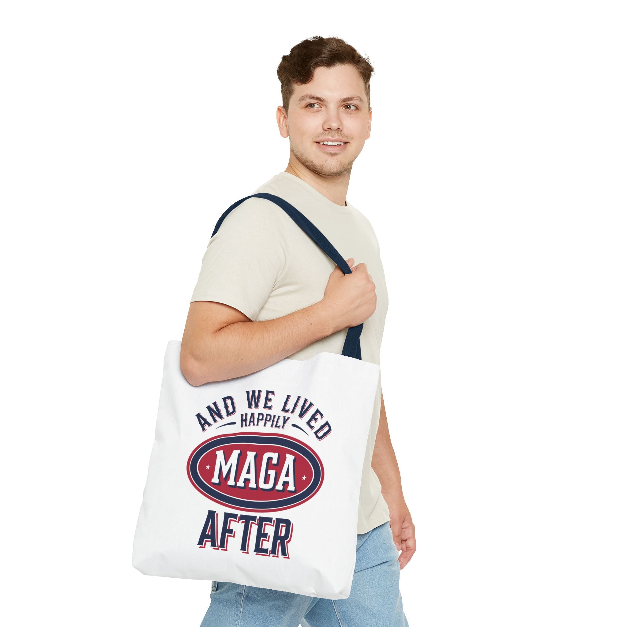AND WE LIVED HAPPILY MAGA AFTER Tote Bag (AOP)