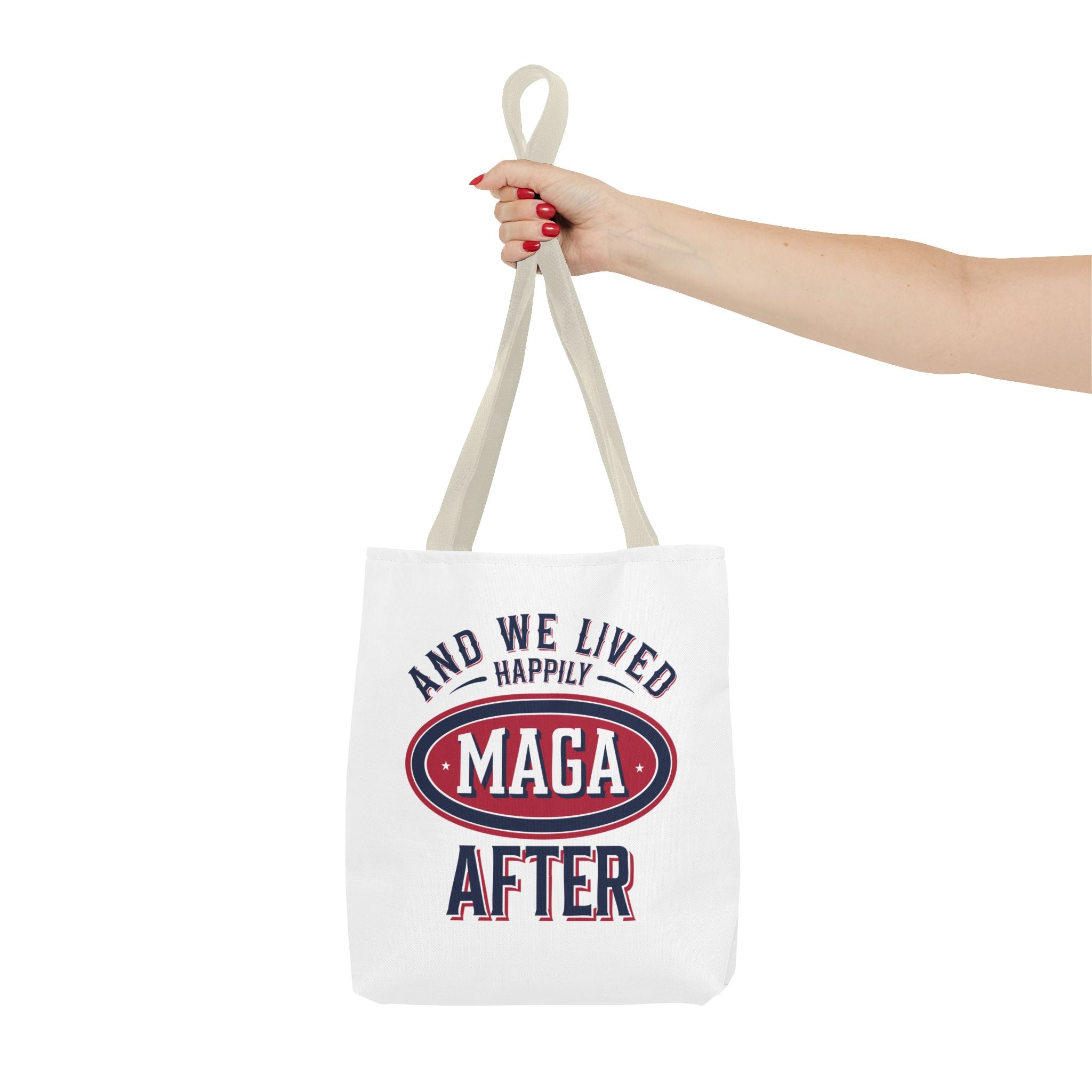 AND WE LIVED HAPPILY MAGA AFTER Tote Bag (AOP)
