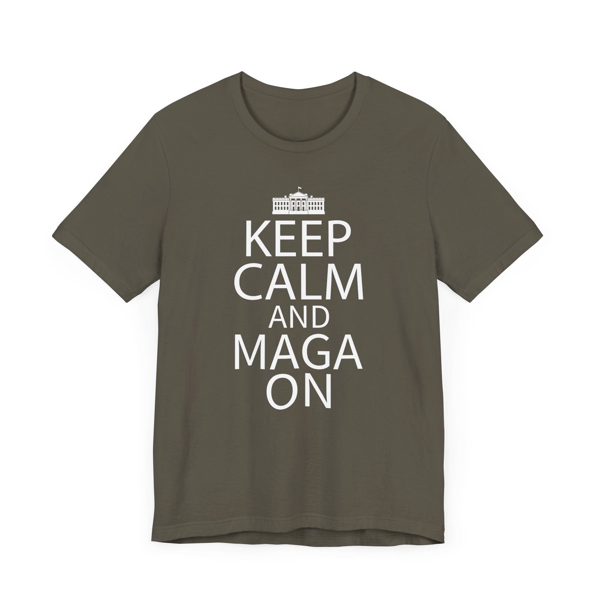 KEEP CALM MAGA ON Unisex Jersey Short Sleeve Tee