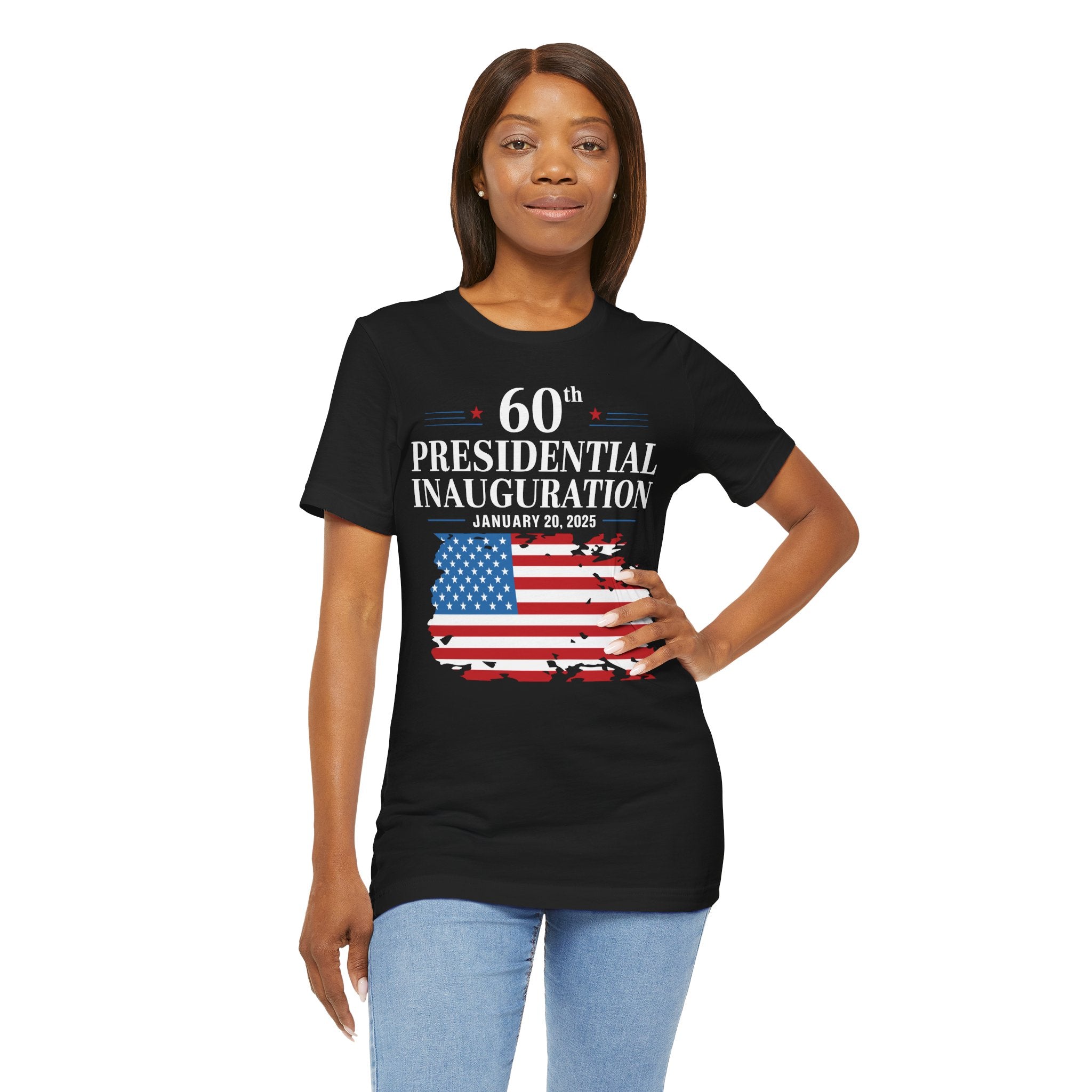 TRUMP VANCE 60TH PRESIDENTIAL INAUGURATION COMMEMORATIVE Unisex Jersey Short Sleeve Tee