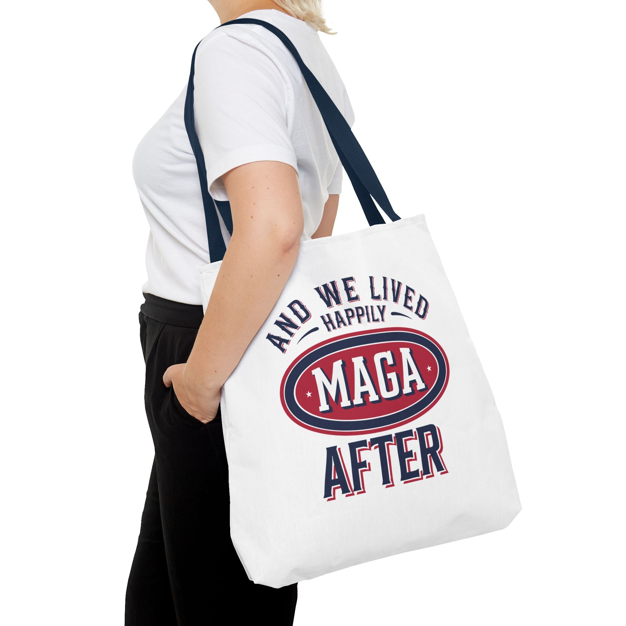 AND WE LIVED HAPPILY MAGA AFTER Tote Bag (AOP)
