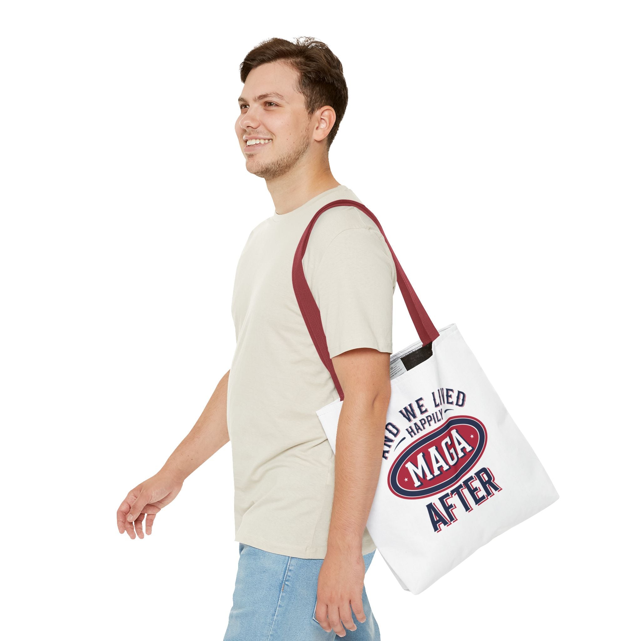 AND WE LIVED HAPPILY MAGA AFTER Tote Bag (AOP)