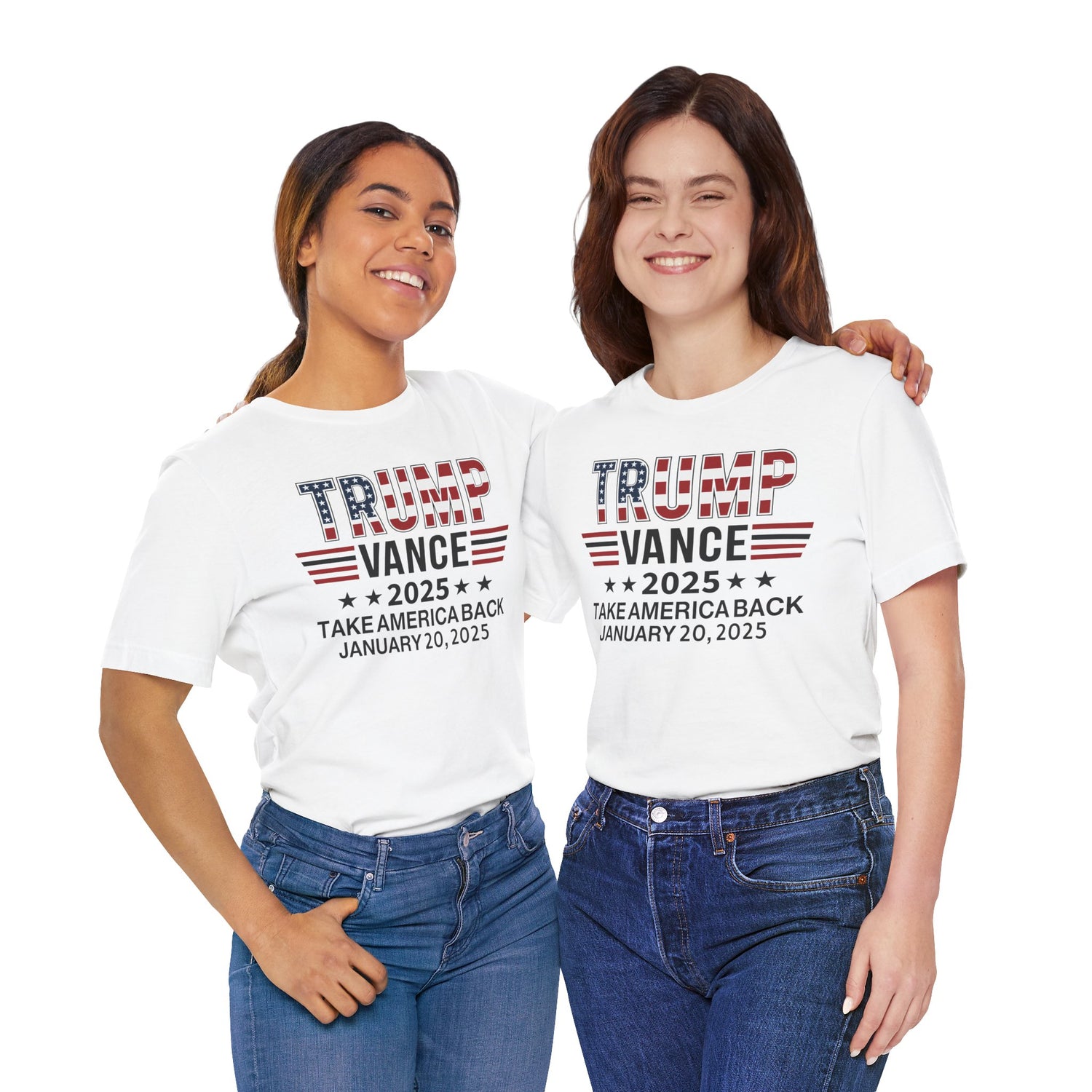 TRUMP VANCE TAKE AMERICA BACK 2025 COMMEMORATIVE INAUGURATION Unisex Jersey Short Sleeve Tee
