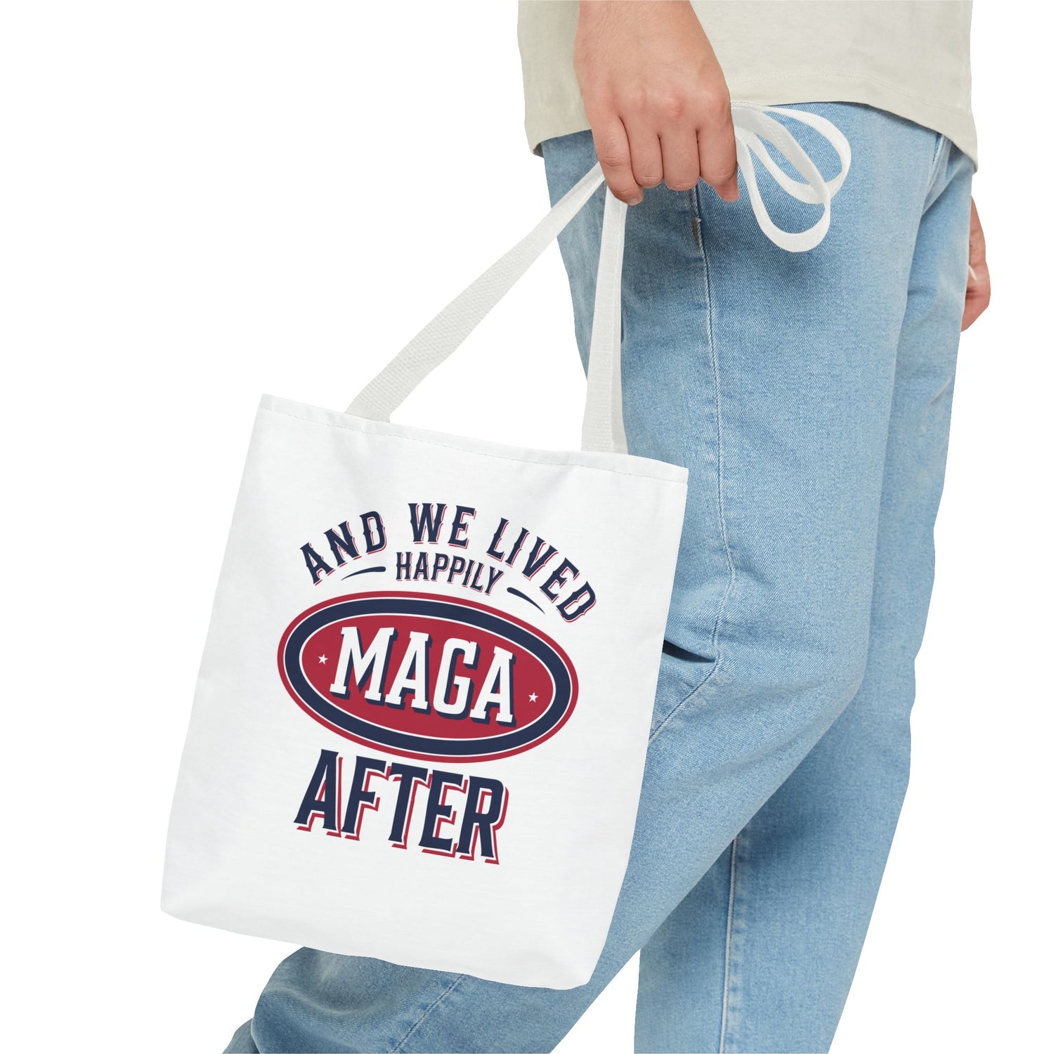 AND WE LIVED HAPPILY MAGA AFTER Tote Bag (AOP)