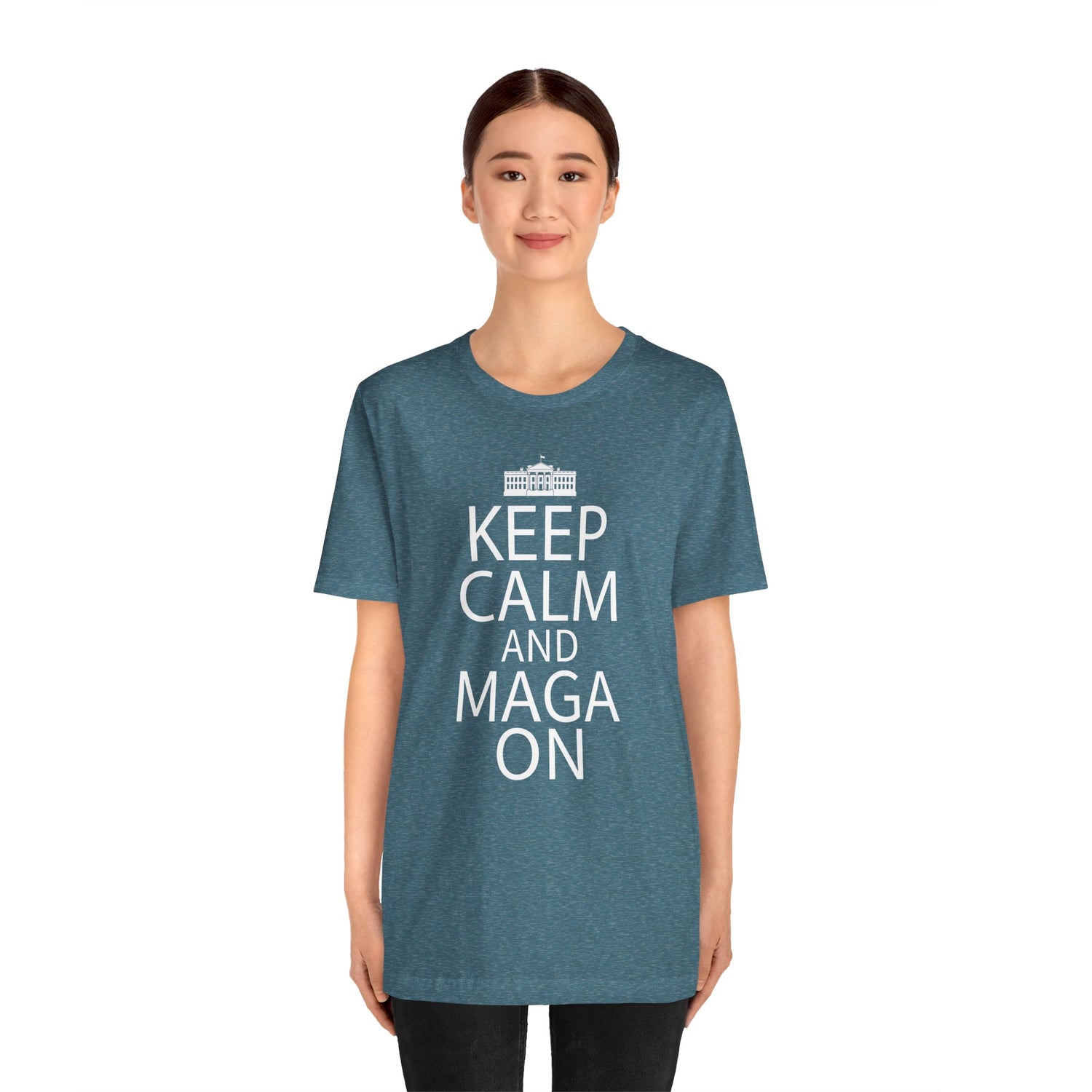 KEEP CALM MAGA ON Unisex Jersey Short Sleeve Tee