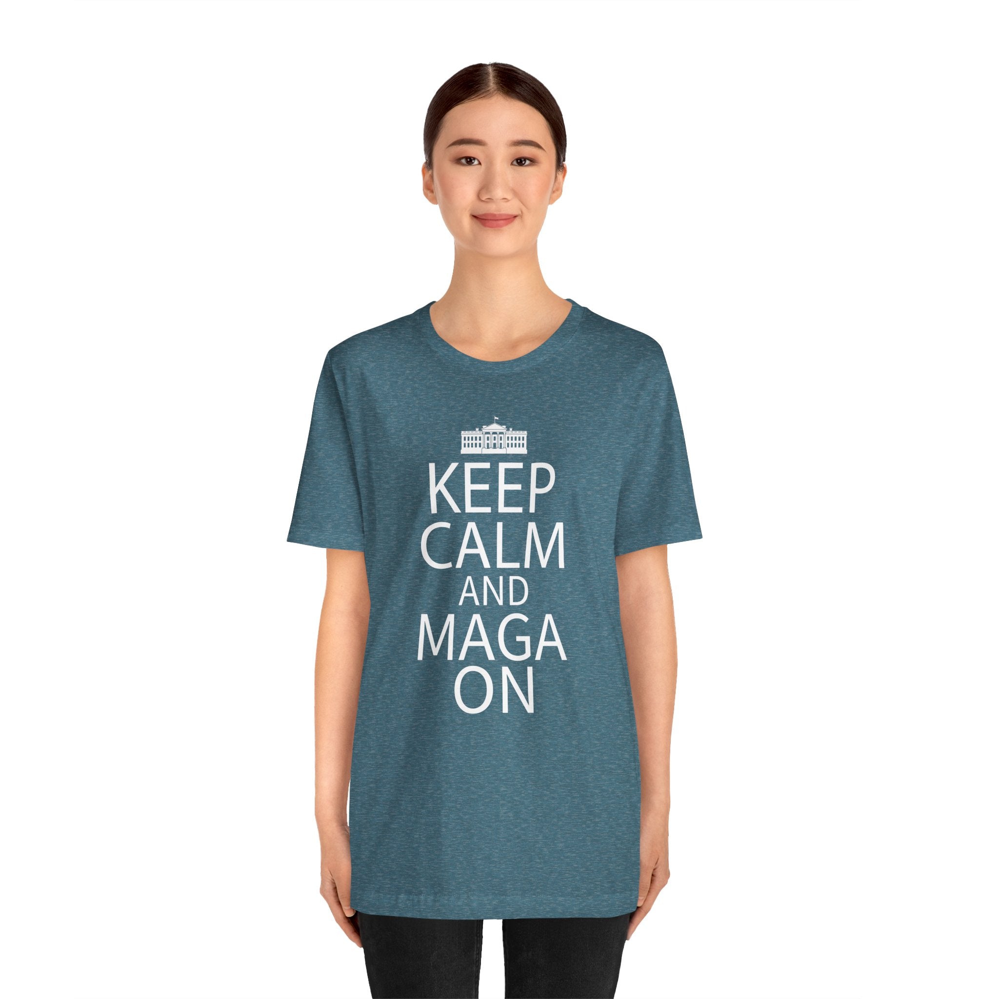 KEEP CALM MAGA ON Unisex Jersey Short Sleeve Tee