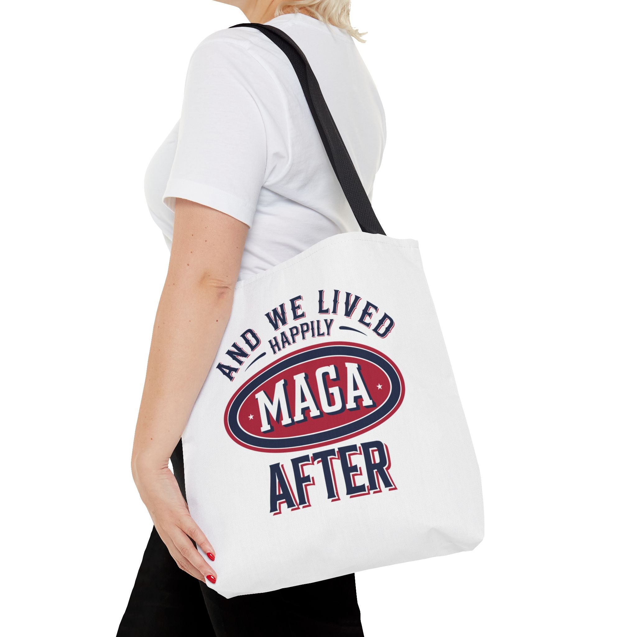 AND WE LIVED HAPPILY MAGA AFTER Tote Bag (AOP)