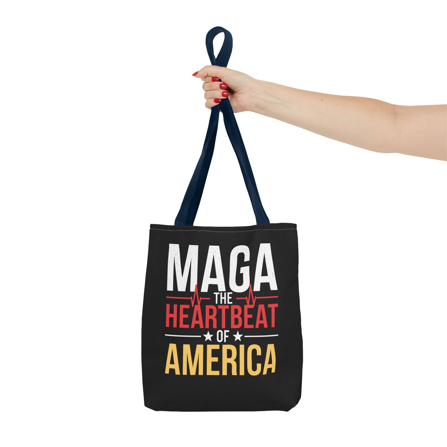 MAGA THE HEARTBEAT OF AMERICA Tote Bag (AOP)