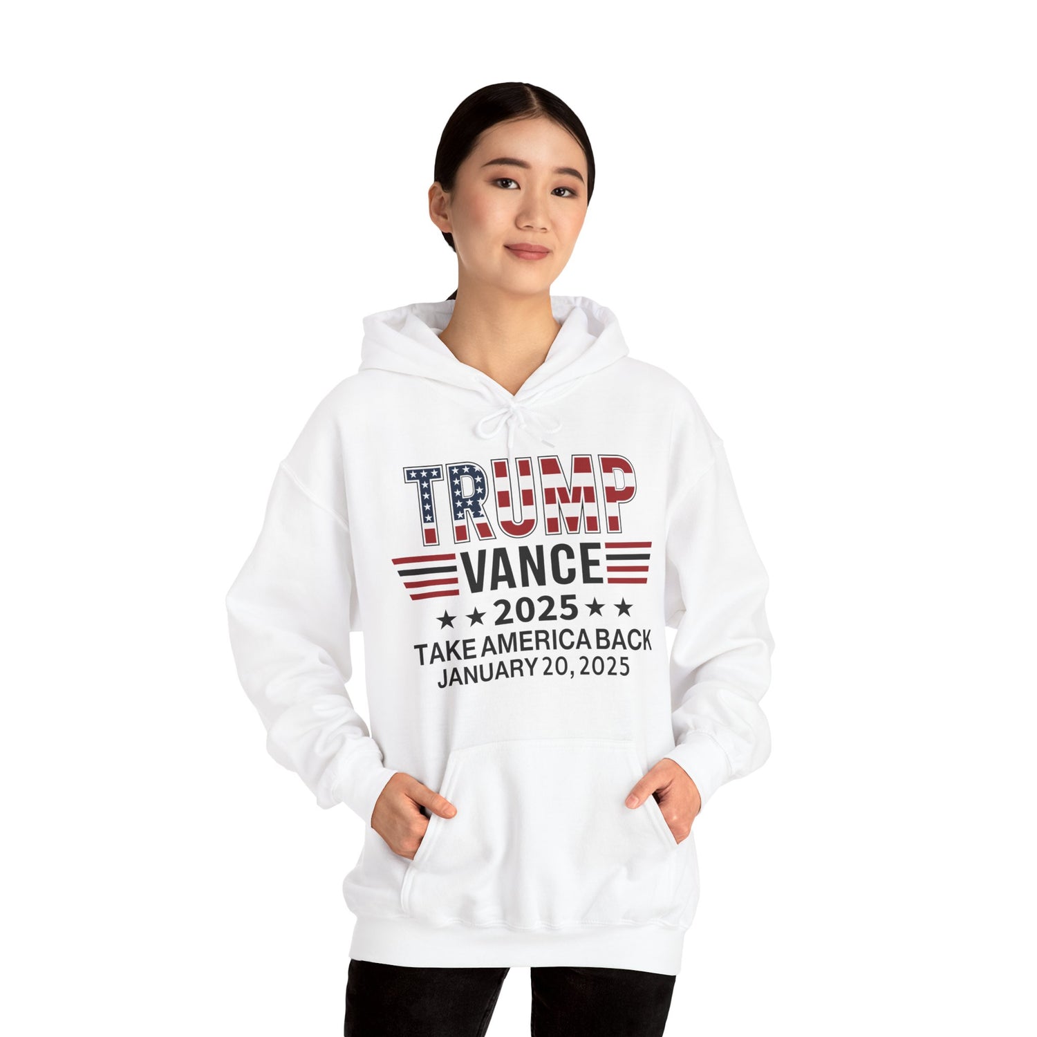 TRUMP VANCE TAKE AMERICA BACK 2025 INAUGURATION MEN WOMEN Unisex Heavy Blend™ Hooded Sweatshirt