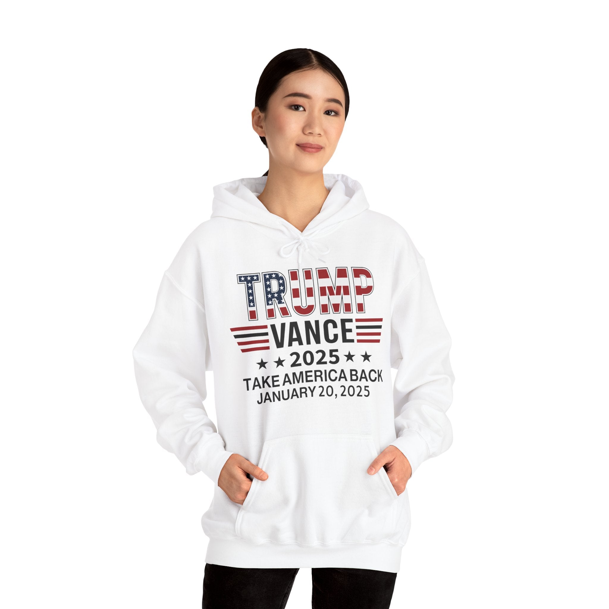 TRUMP VANCE TAKE AMERICA BACK 2025 INAUGURATION MEN WOMEN Unisex Heavy Blend™ Hooded Sweatshirt