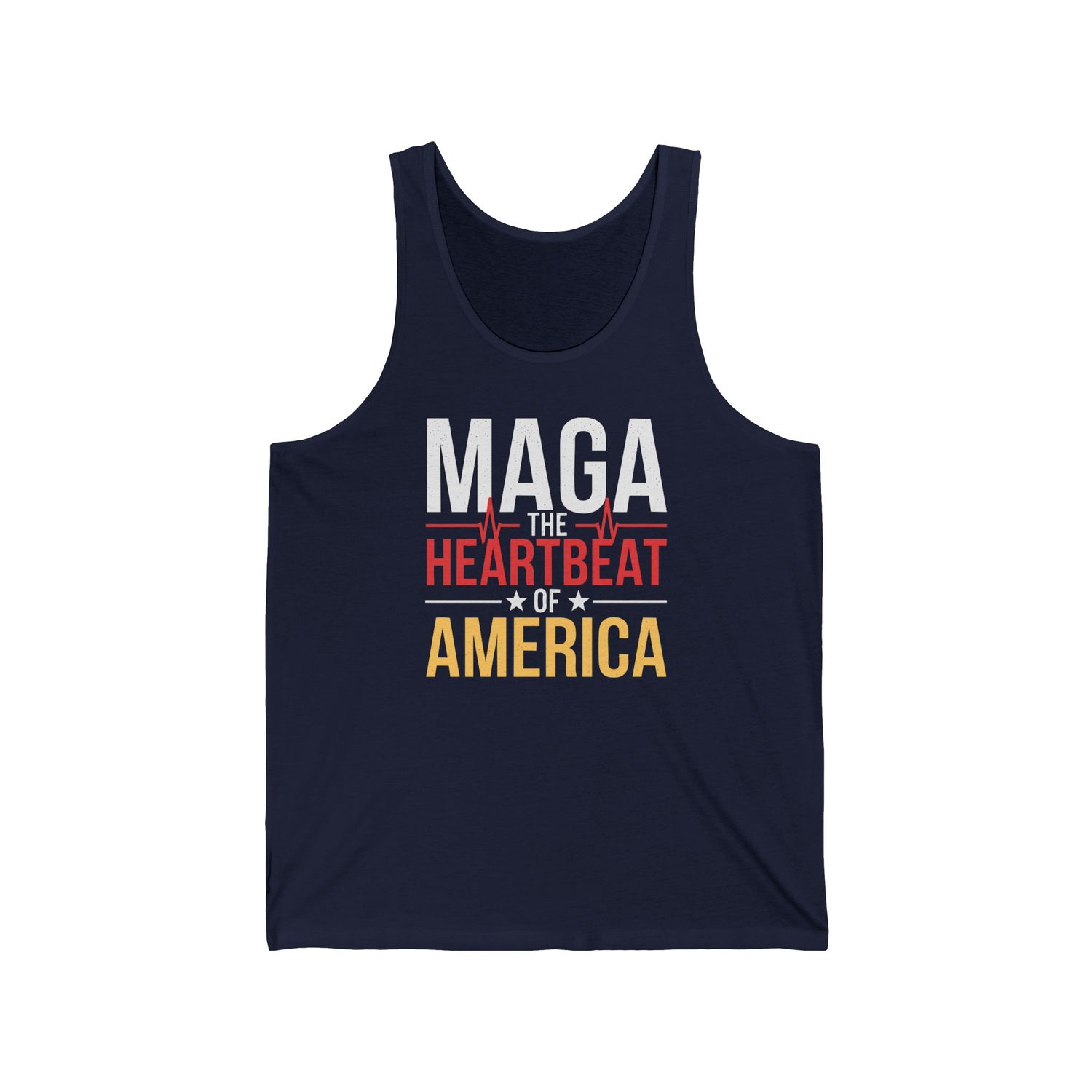 MAGA-THE HEARTBEAT OF AMERICA Unisex Jersey Tank