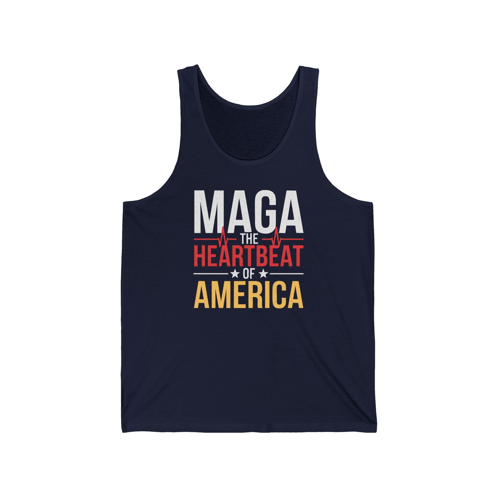 MAGA-THE HEARTBEAT OF AMERICA Unisex Jersey Tank