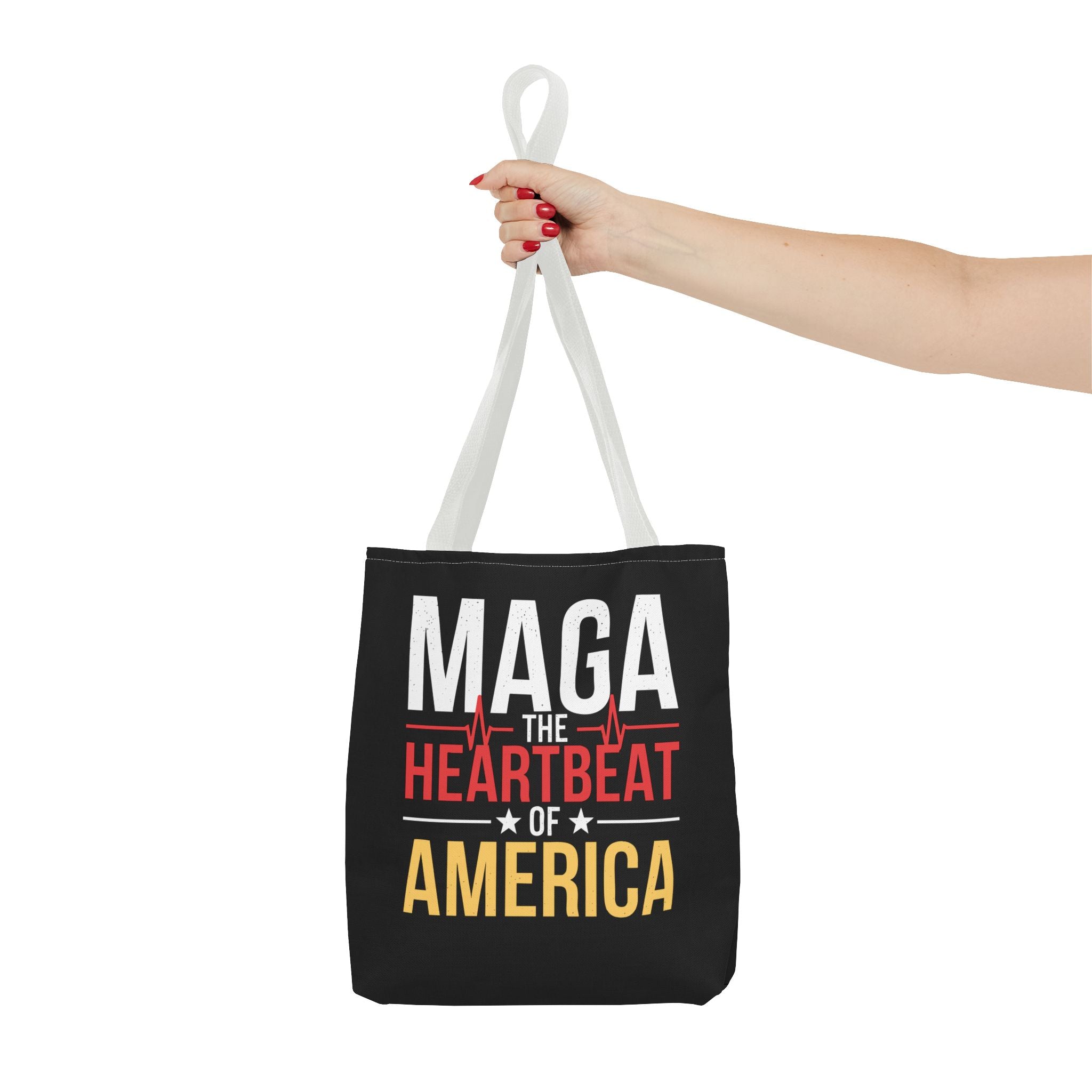 MAGA THE HEARTBEAT OF AMERICA Tote Bag (AOP)