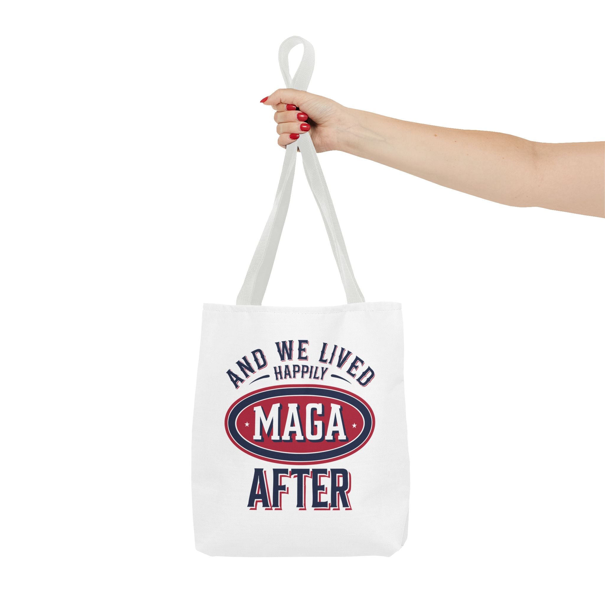 AND WE LIVED HAPPILY MAGA AFTER Tote Bag (AOP)