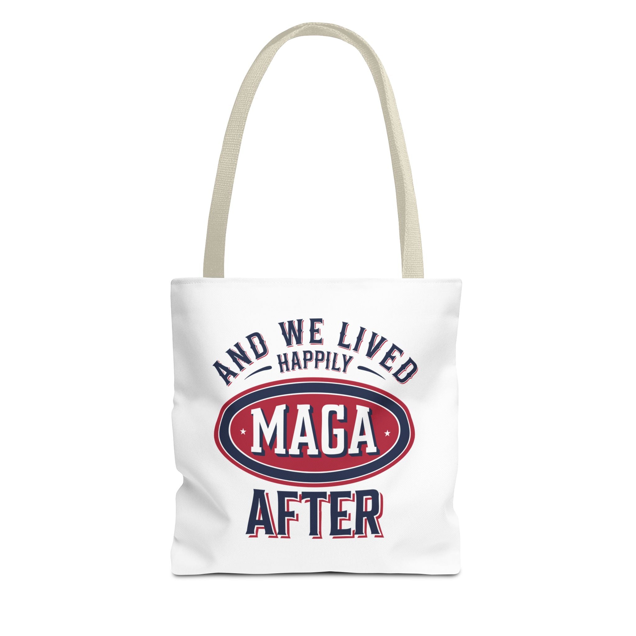 AND WE LIVED HAPPILY MAGA AFTER Tote Bag (AOP)