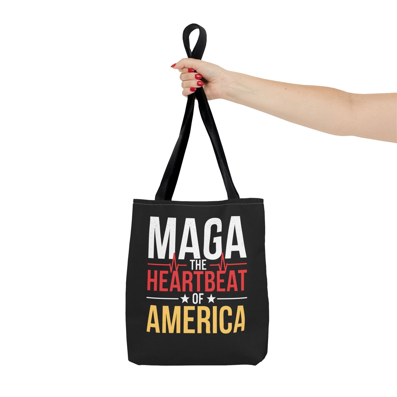 MAGA THE HEARTBEAT OF AMERICA Tote Bag (AOP)