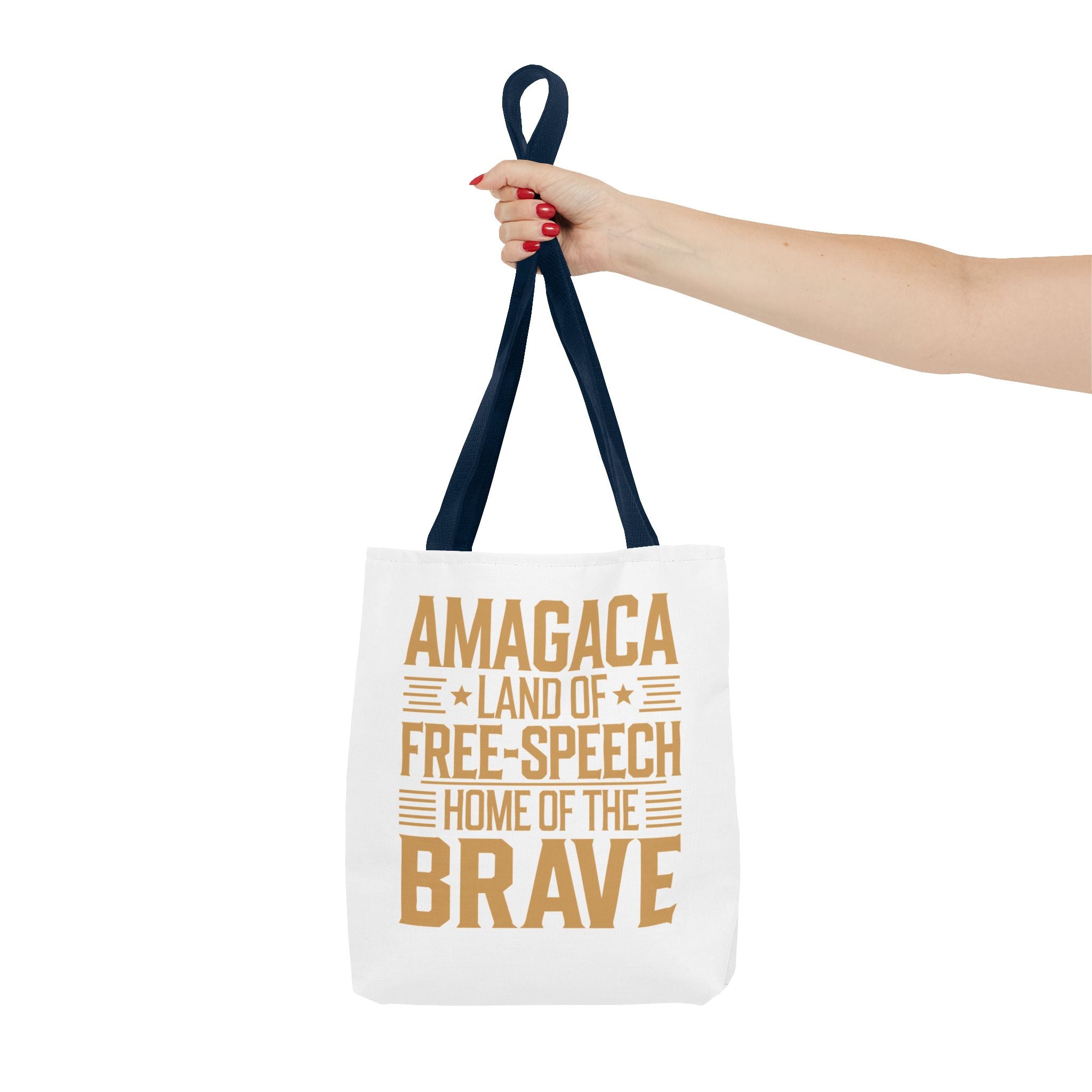 AMAGACA-LAND OF FREE SPEECH AND HOME OF TEH BRAVE Tote Bag (AOP)