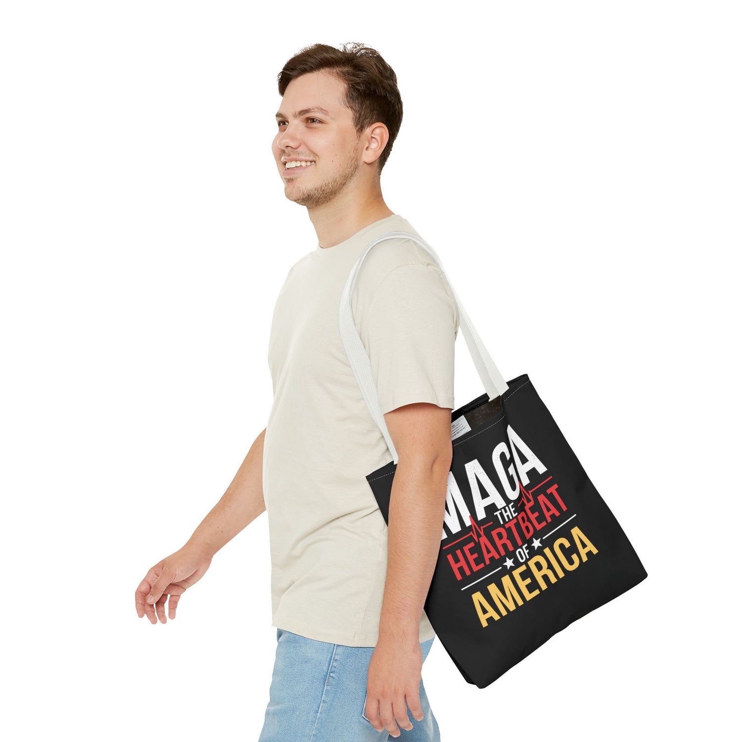 MAGA THE HEARTBEAT OF AMERICA Tote Bag (AOP)